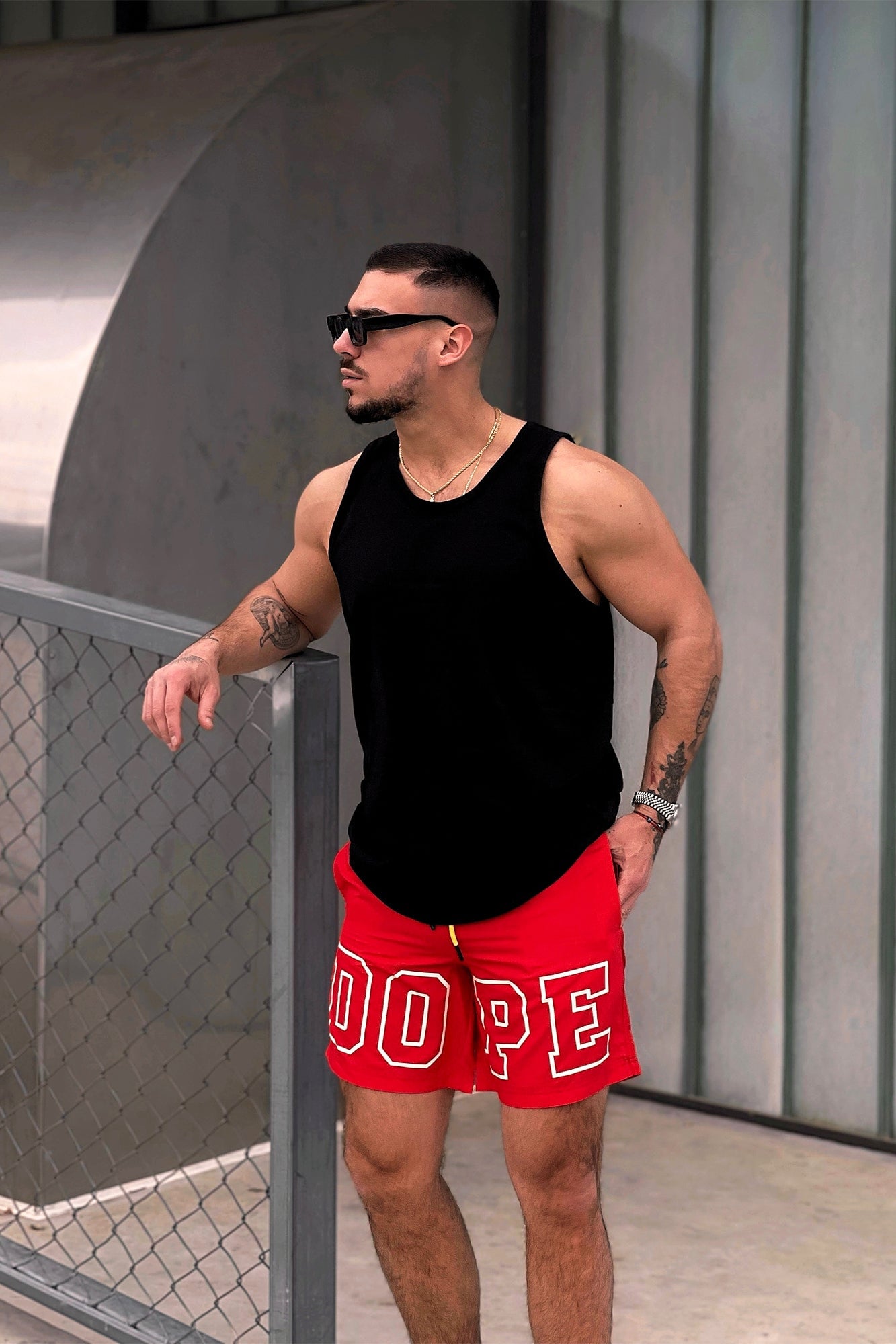 It's Dope Swim Trunk 7″ - Red image 4