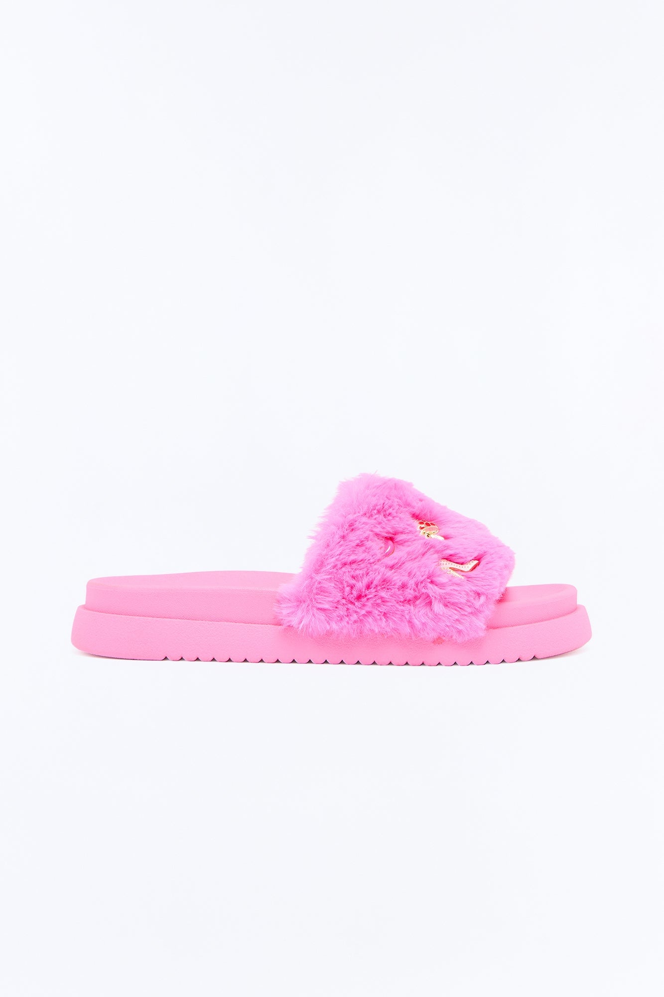 Mini Steve Madden Just A Girl Fur Slipper - Pink image 2