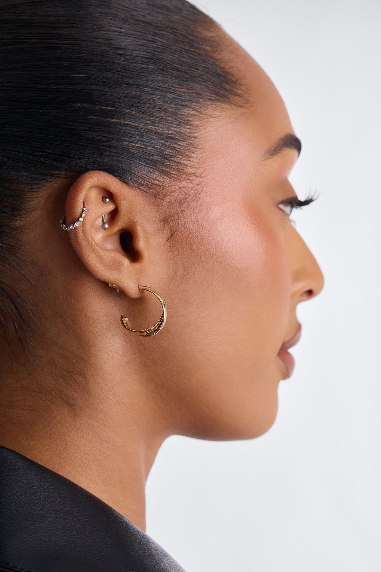 Gentle Shine 5 Pair Earring Set - Gold image 2