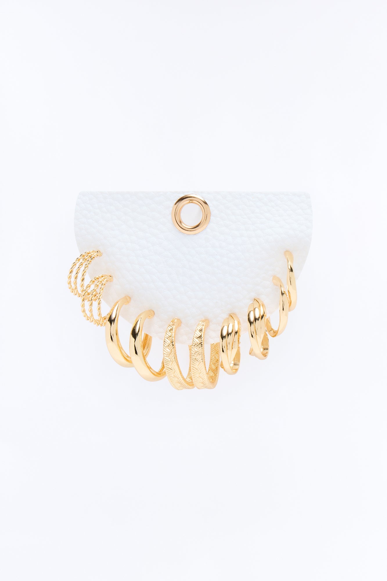 Gentle Shine 5 Pair Earring Set - Gold image 3