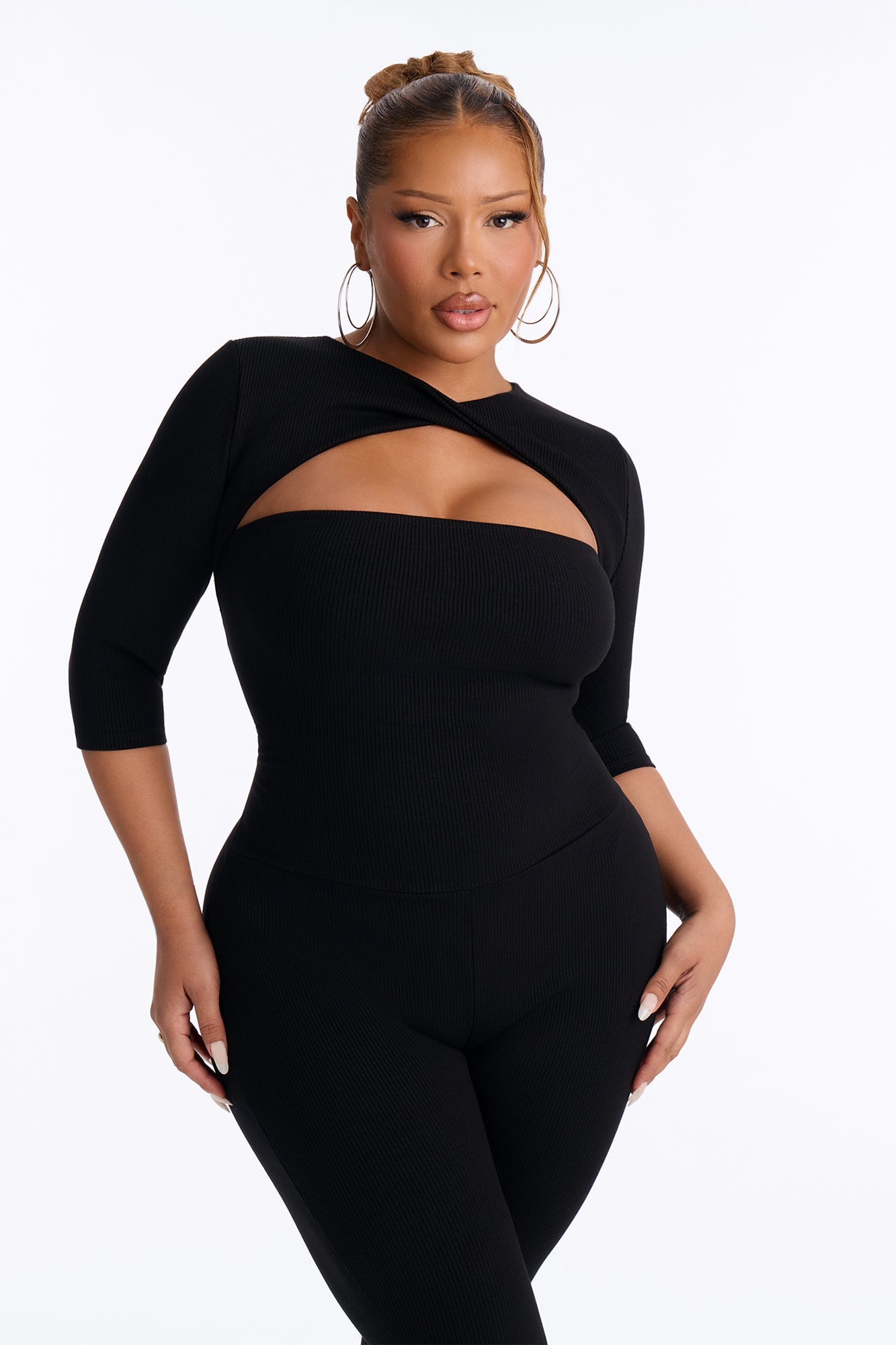 Alessia Snatched Jumpsuit - Black image 2