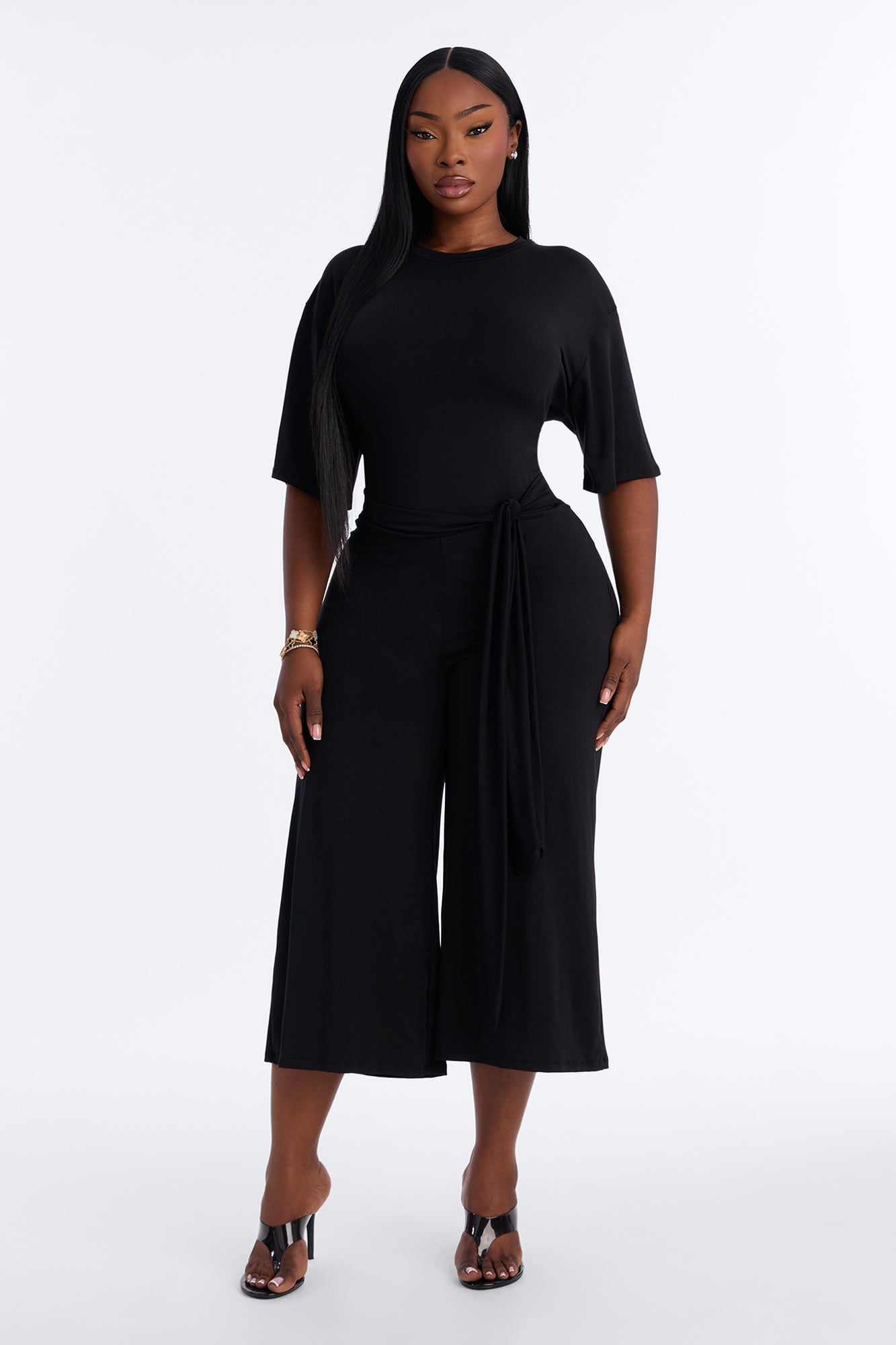 Larissa Gaucho Jumpsuit - Black image 1
