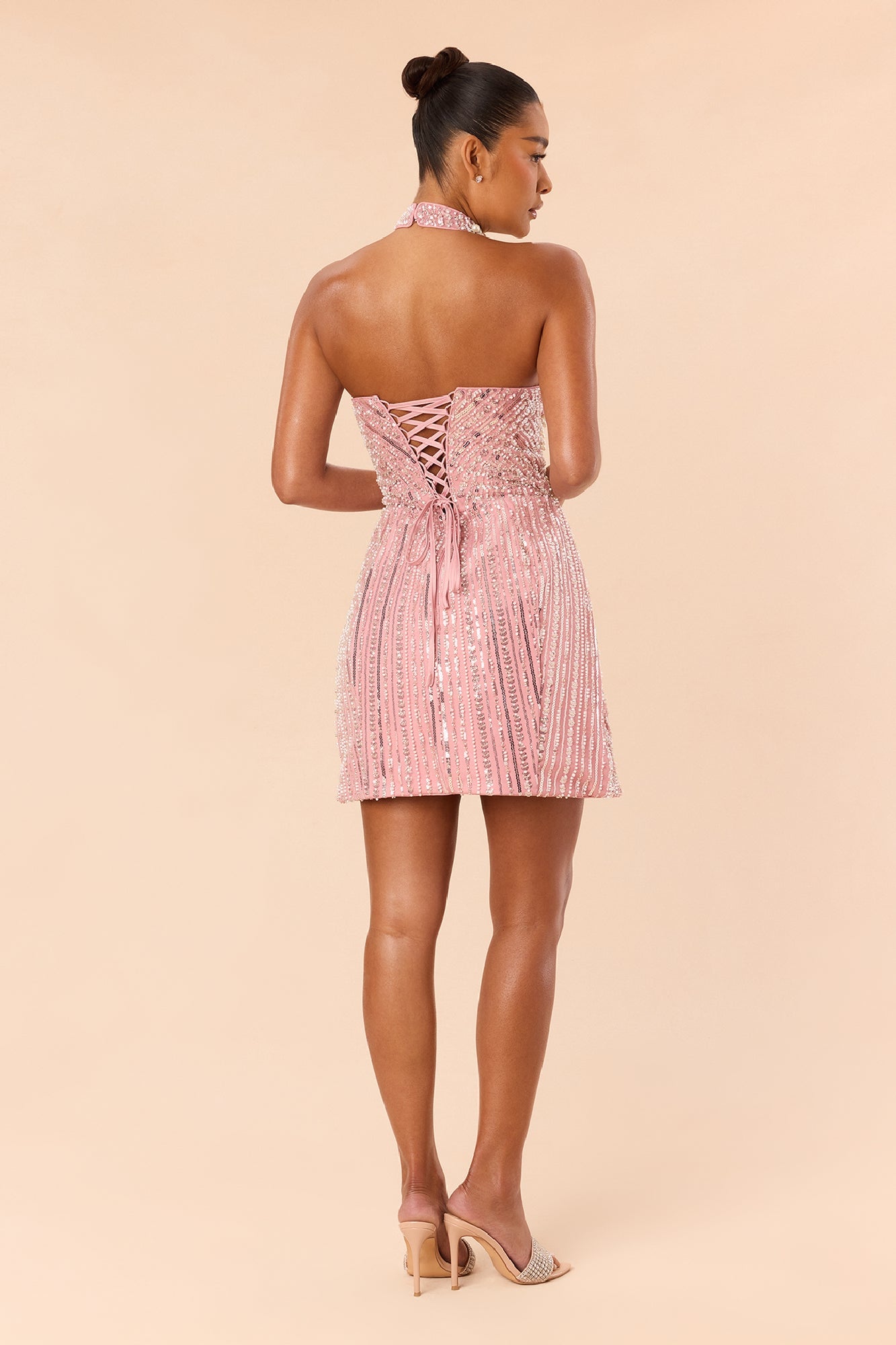 Dreaming Of You Embellished Mini Dress - LightPink image 8