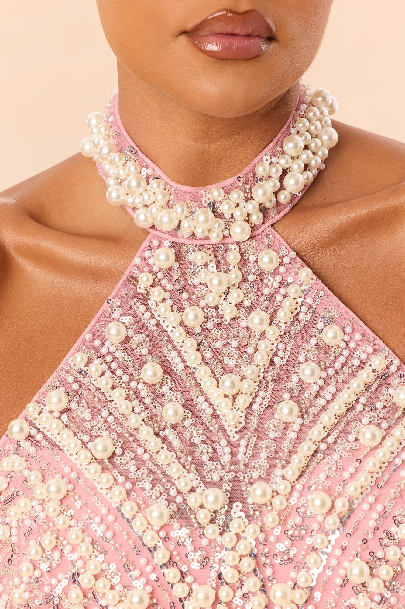 Dreaming Of You Embellished Mini Dress - LightPink image 7