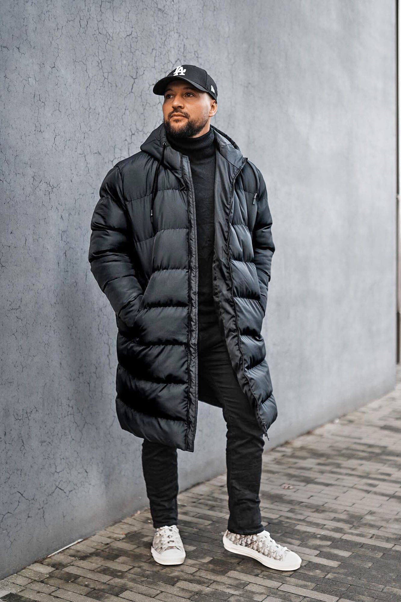 Jaden Long Puffer Jacket - Black image 6