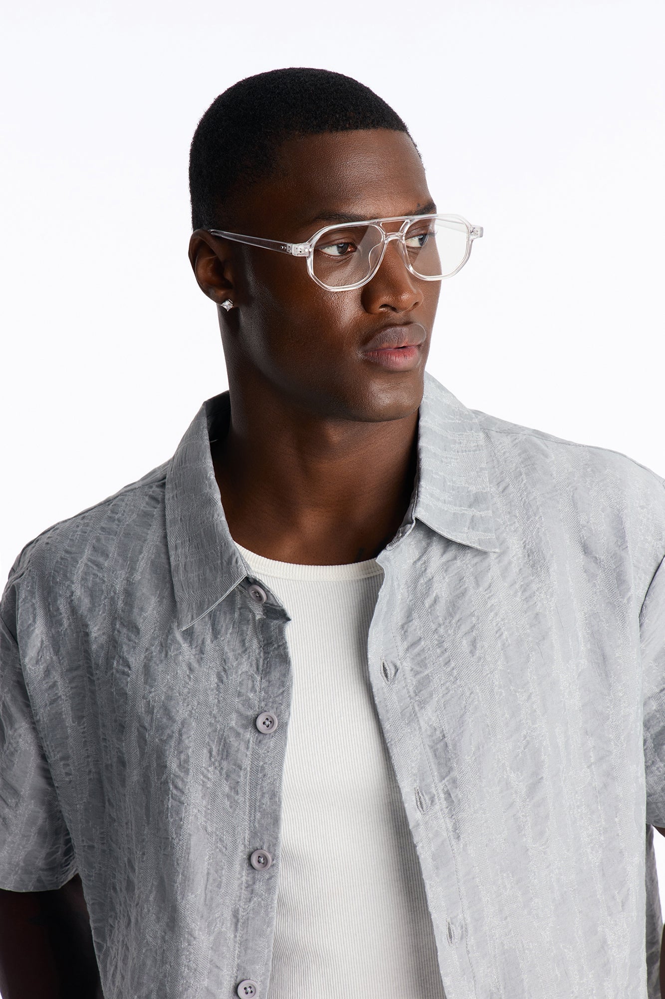 Eyes On Me Round Sunglasses - Clear image 2