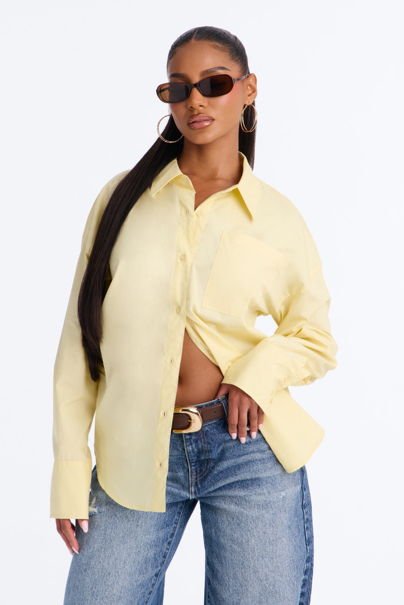 Darcey Poplin Shirt - Butter Yellow image 5