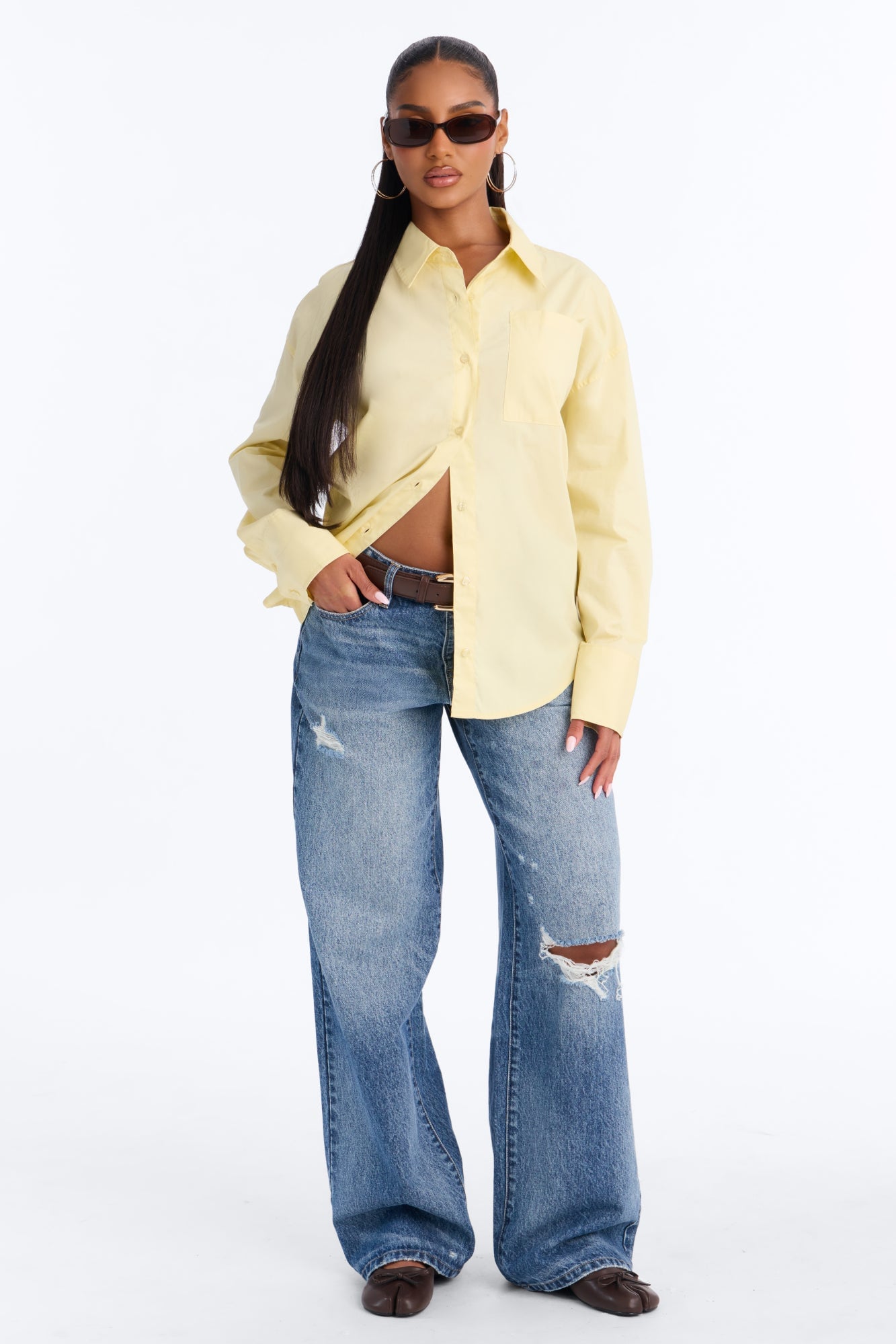 Darcey Poplin Shirt - Butter Yellow image 6