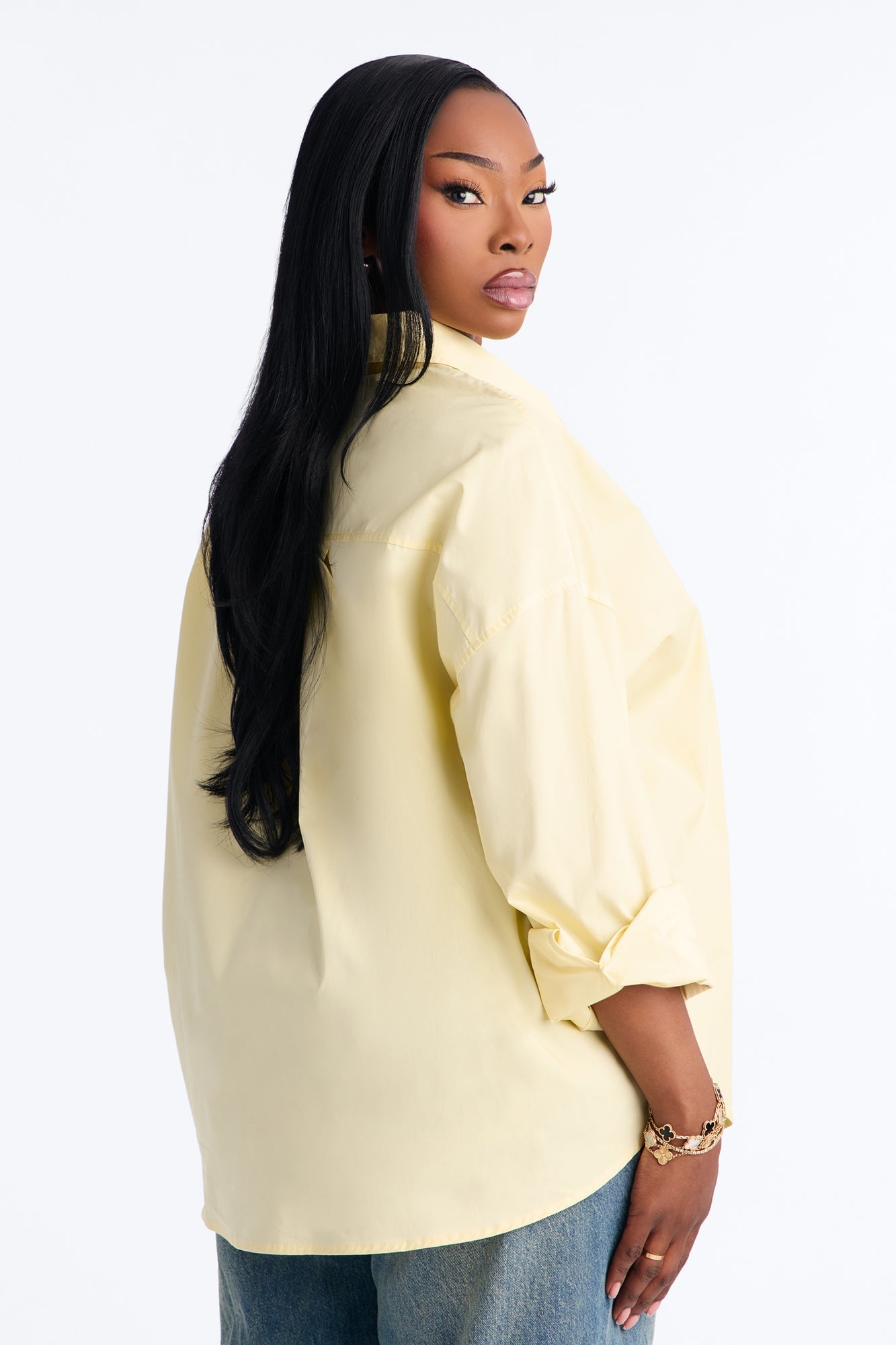 Darcey Poplin Shirt - Butter Yellow image 3