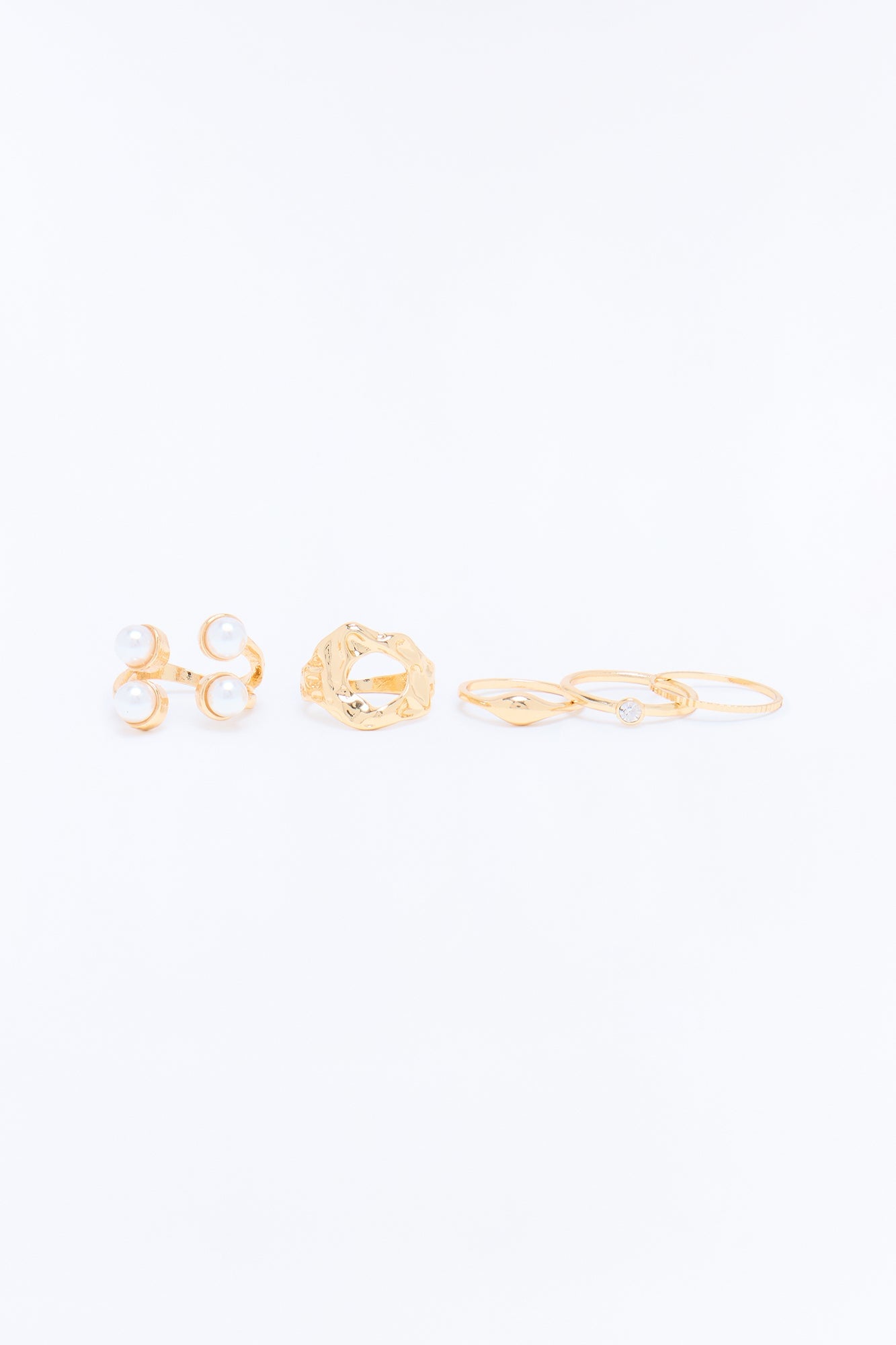 Only One Around 5 Piece Rings Set - Gold image 3