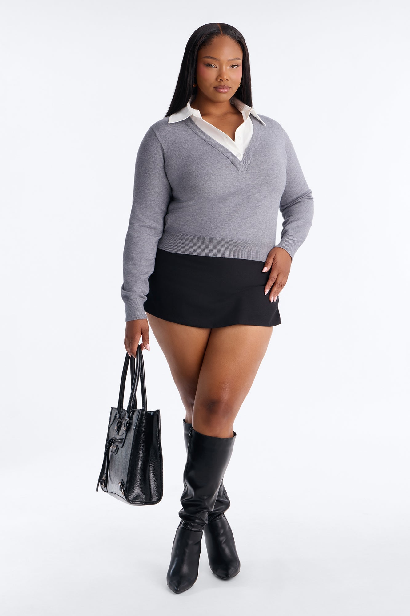 Let's Have A Debate Sweater - Heather Grey image 1