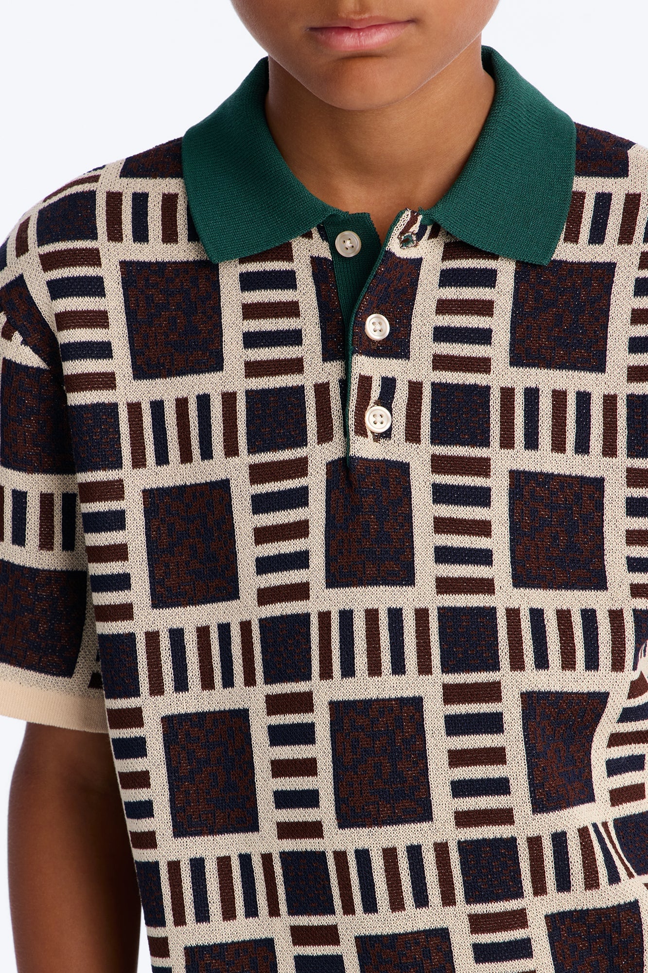 Mini Westbury Knit Polo - Brown image 4