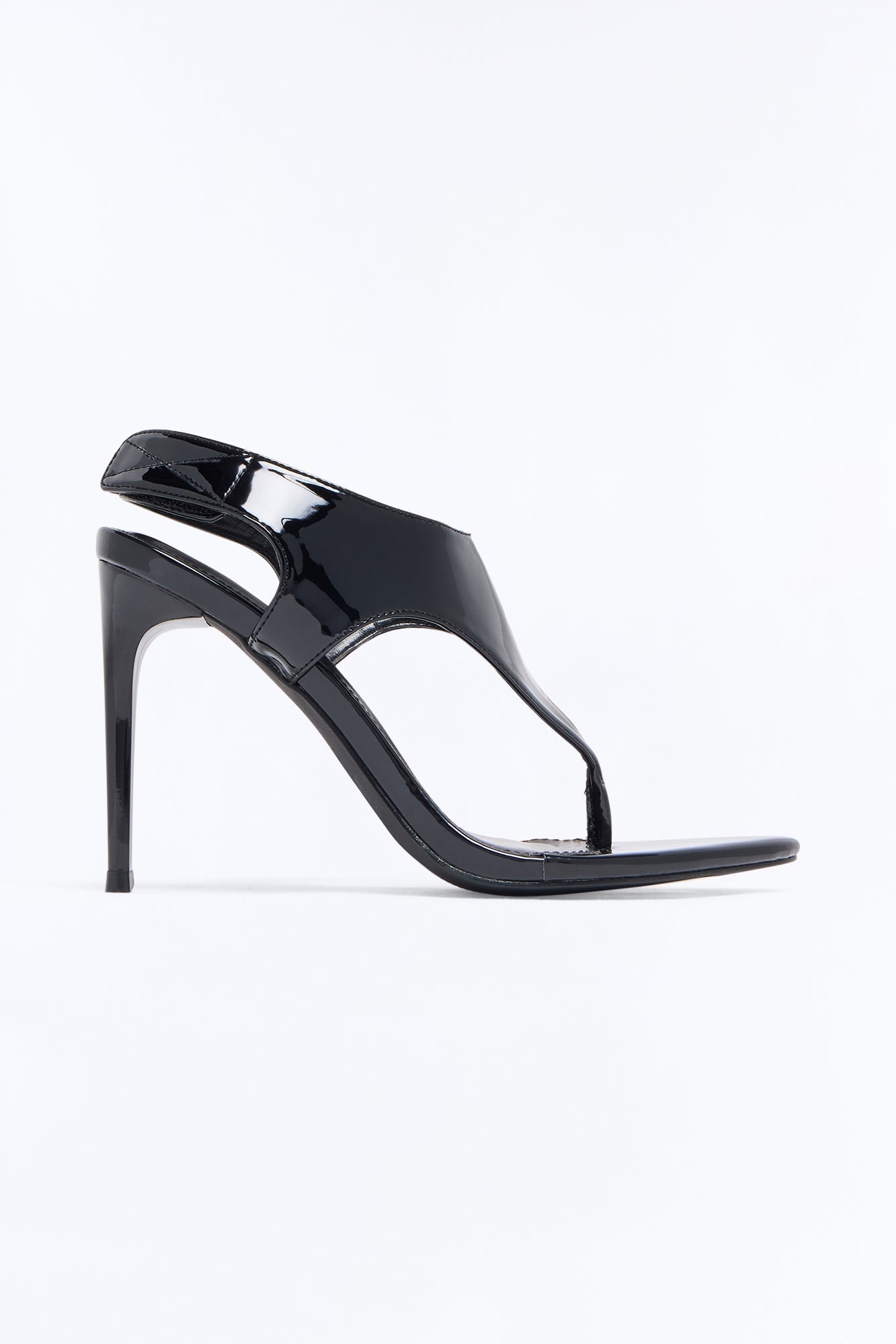 Take Notes Thong High Heels - Black image 3
