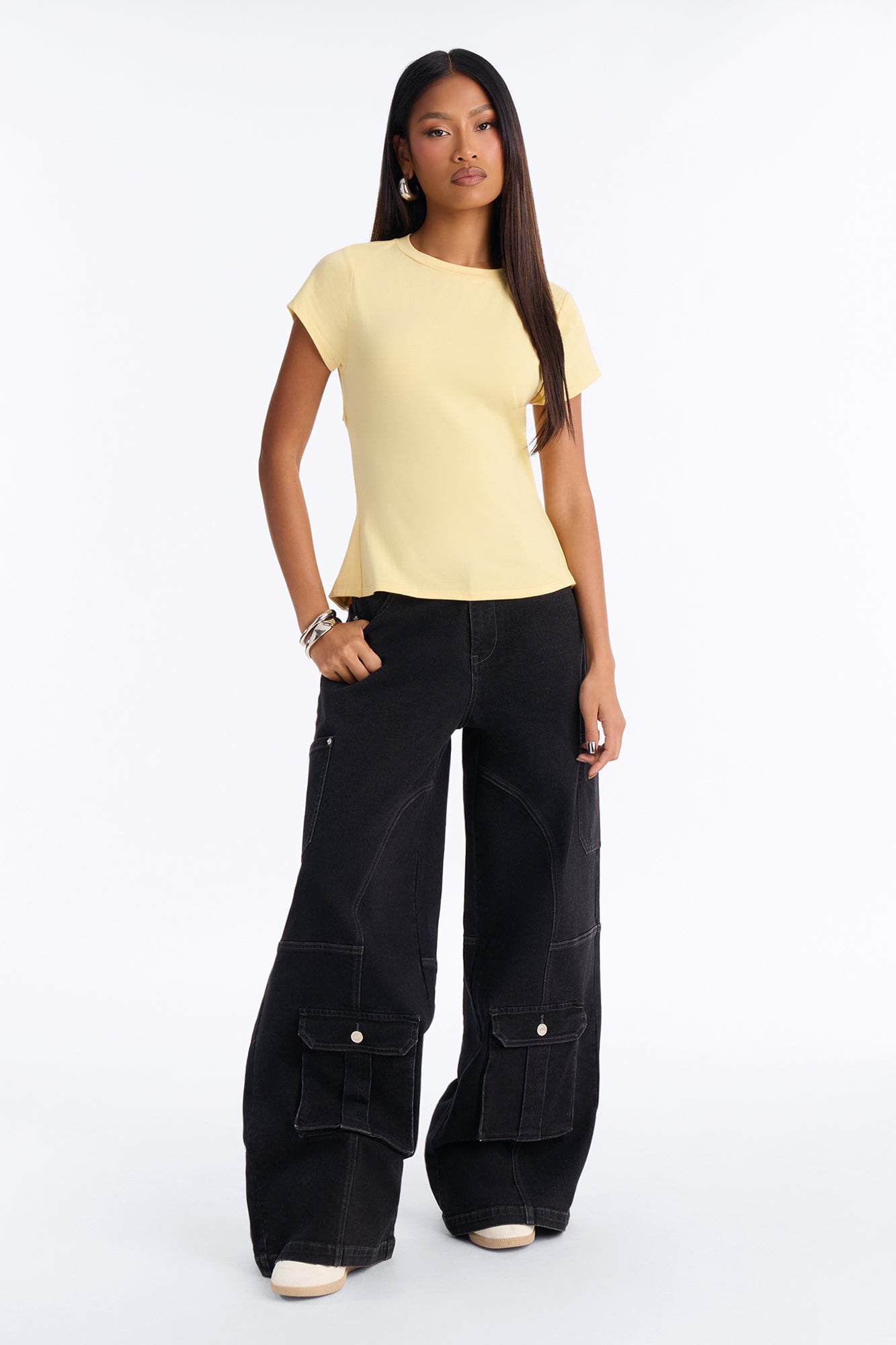 Segal Hook And Eye Short Sleeve Tee - Butter Yellow image 6