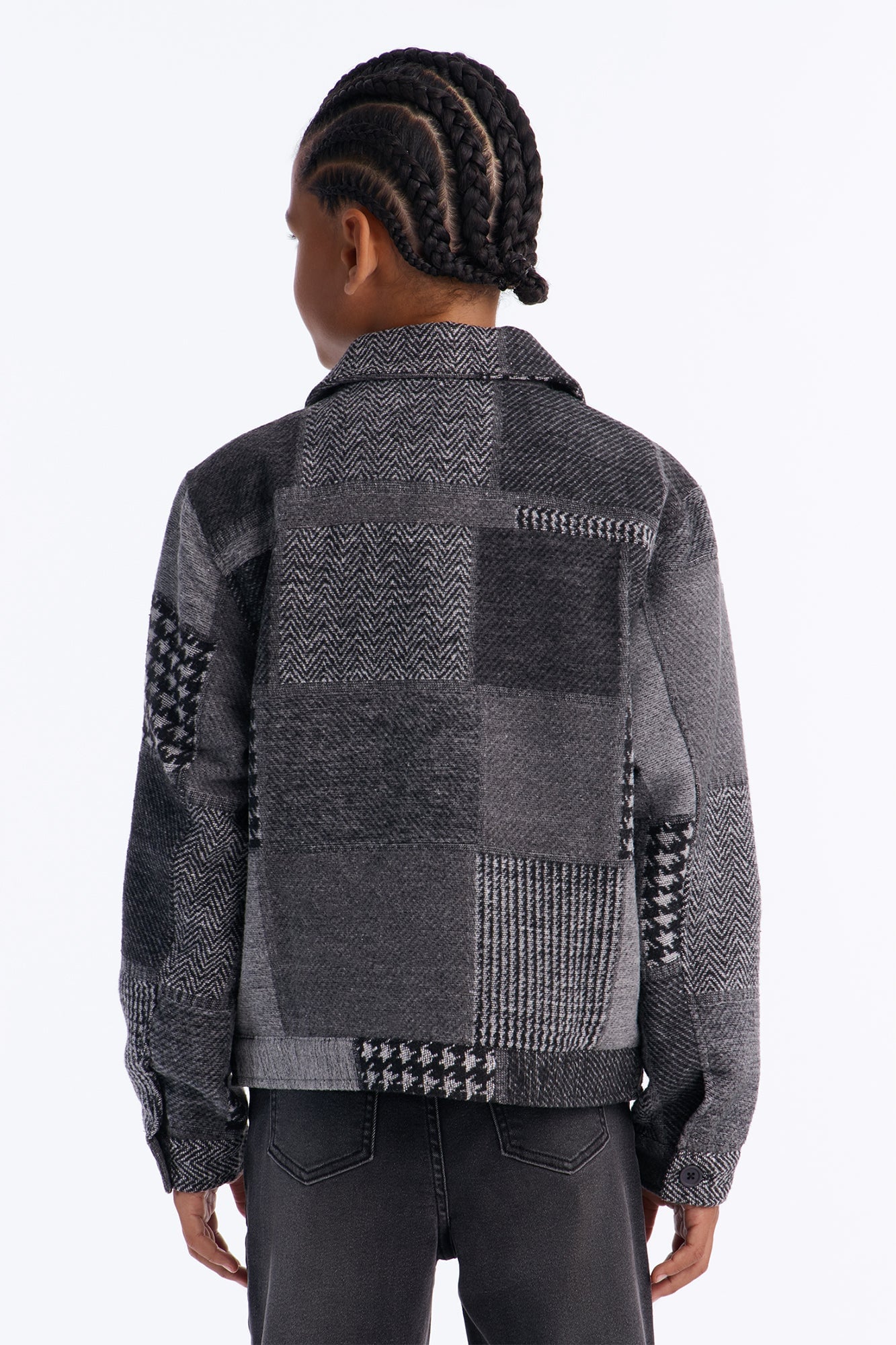 Mini They're Satisfied Patch Jacket - Grey image 3