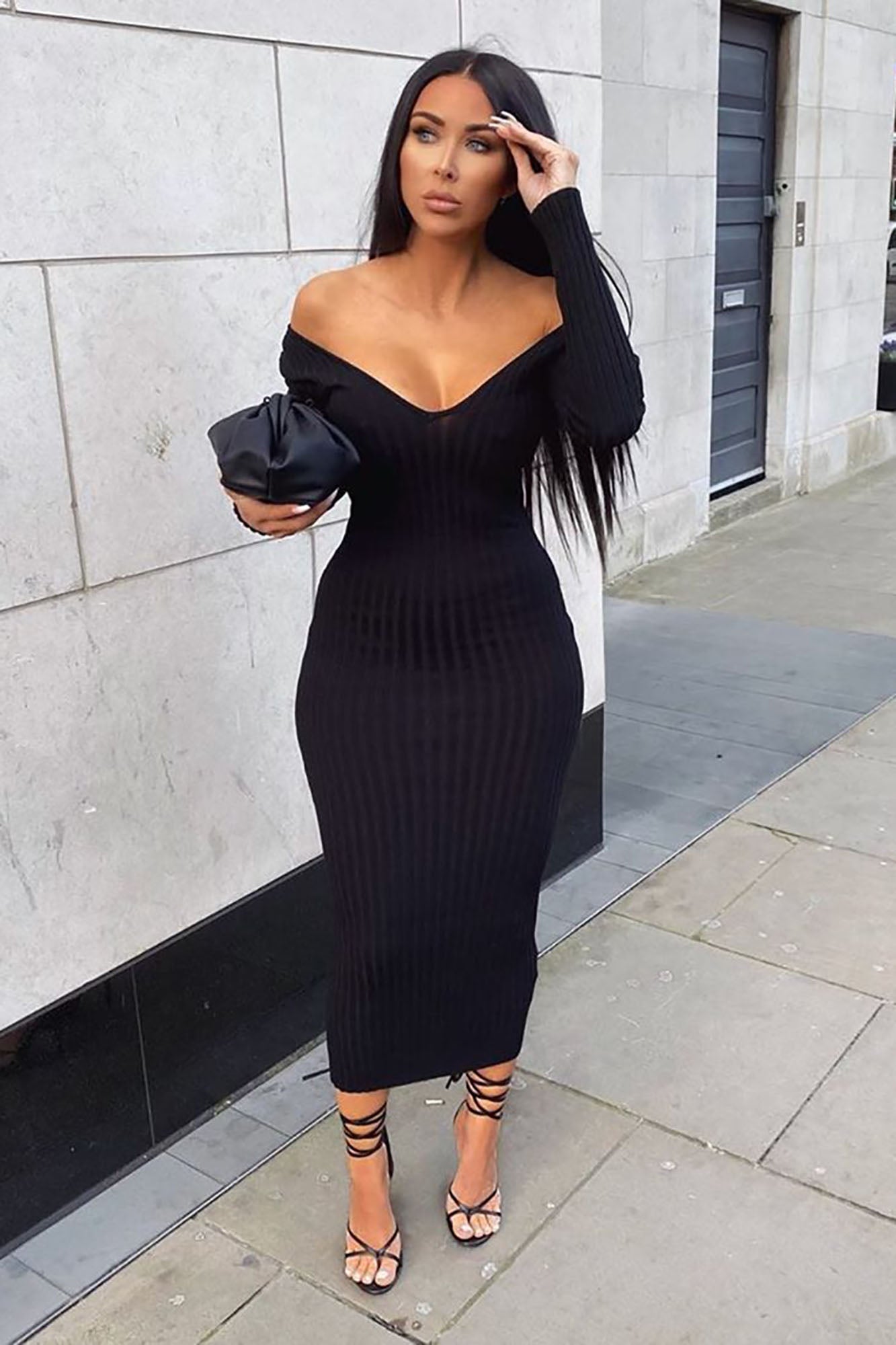 Kallan Knit Dress - Black image 4