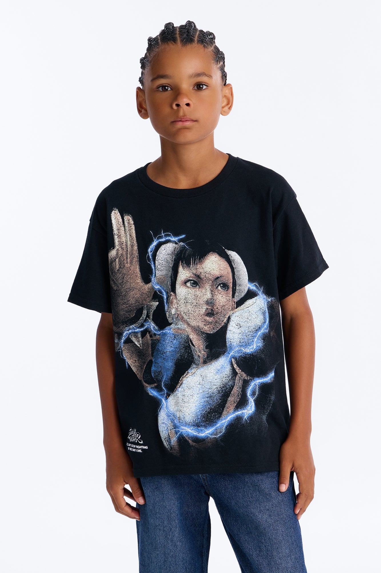 Mini Chun Li Short Sleeve Graphic Tee - Black/combo image 1