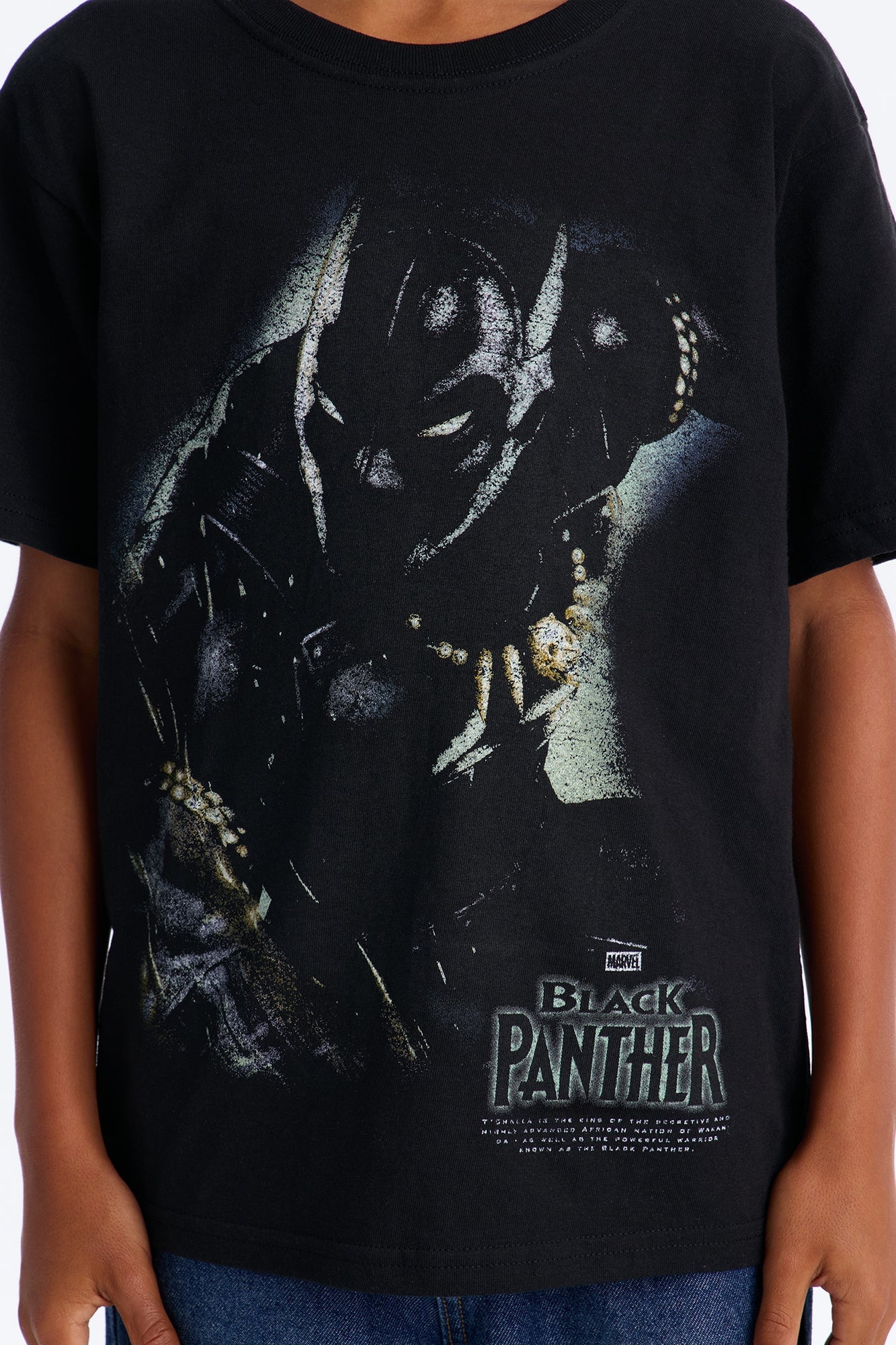 Mini T'Challa Of Wakanda Short Sleeve Tee - Black image 3