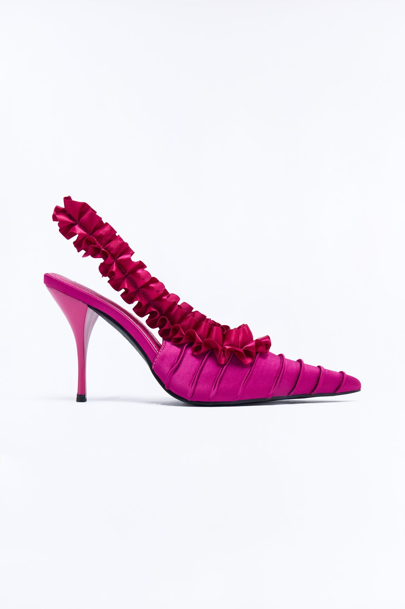 Legendary Satin Slingback Pumps - Plum image 2