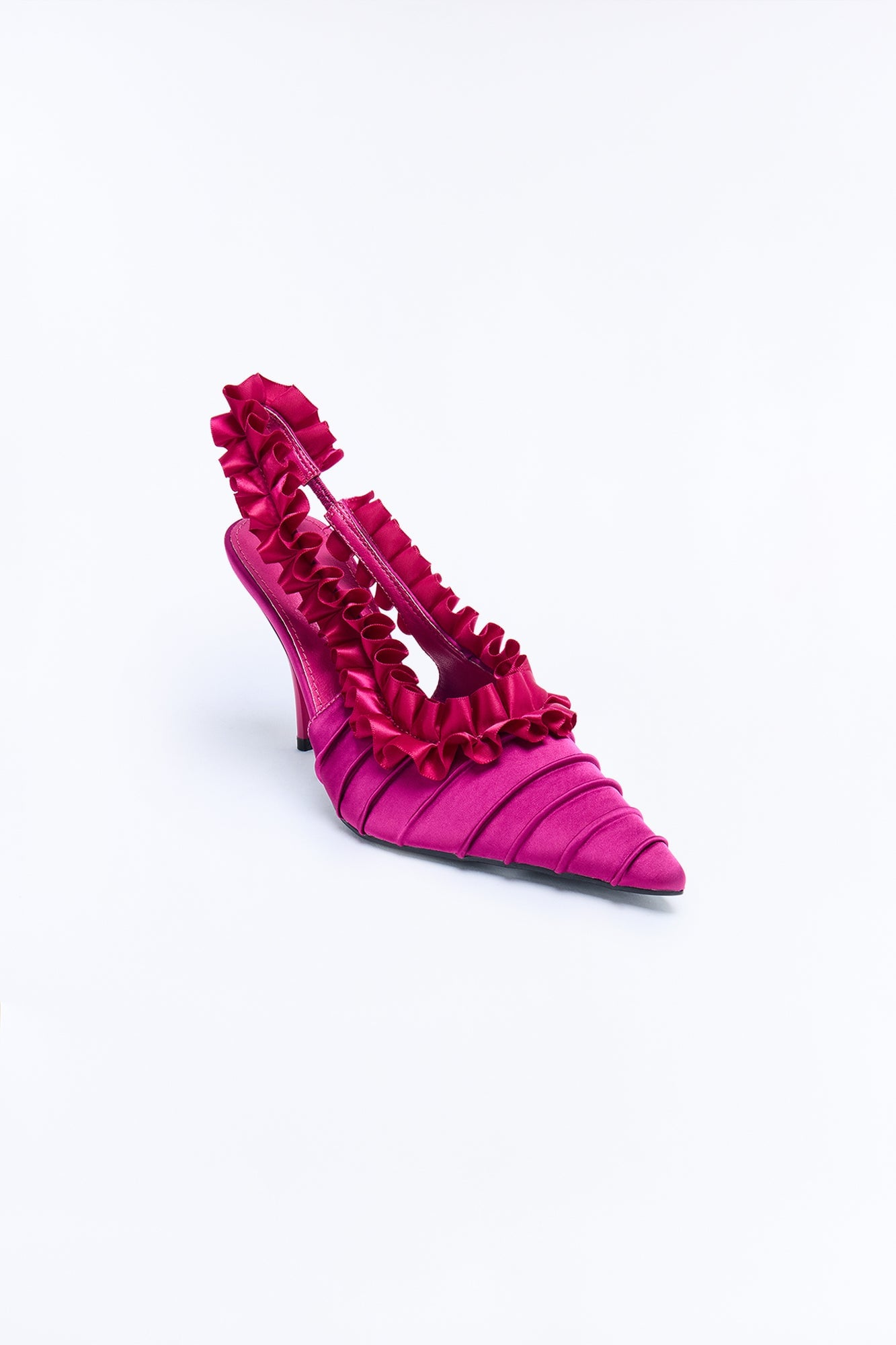 Legendary Satin Slingback Pumps - Plum image 4