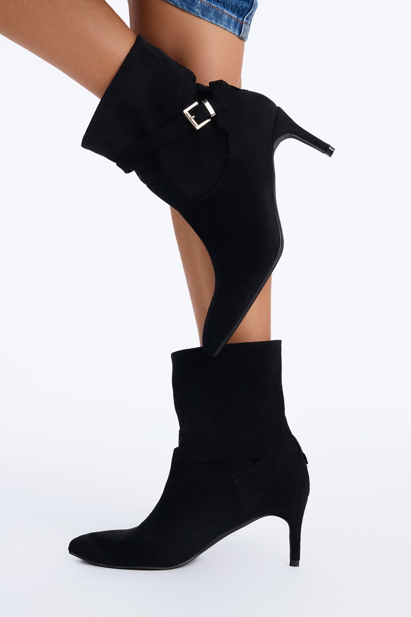 Can’t Compete Heeled Booties - Black image 2
