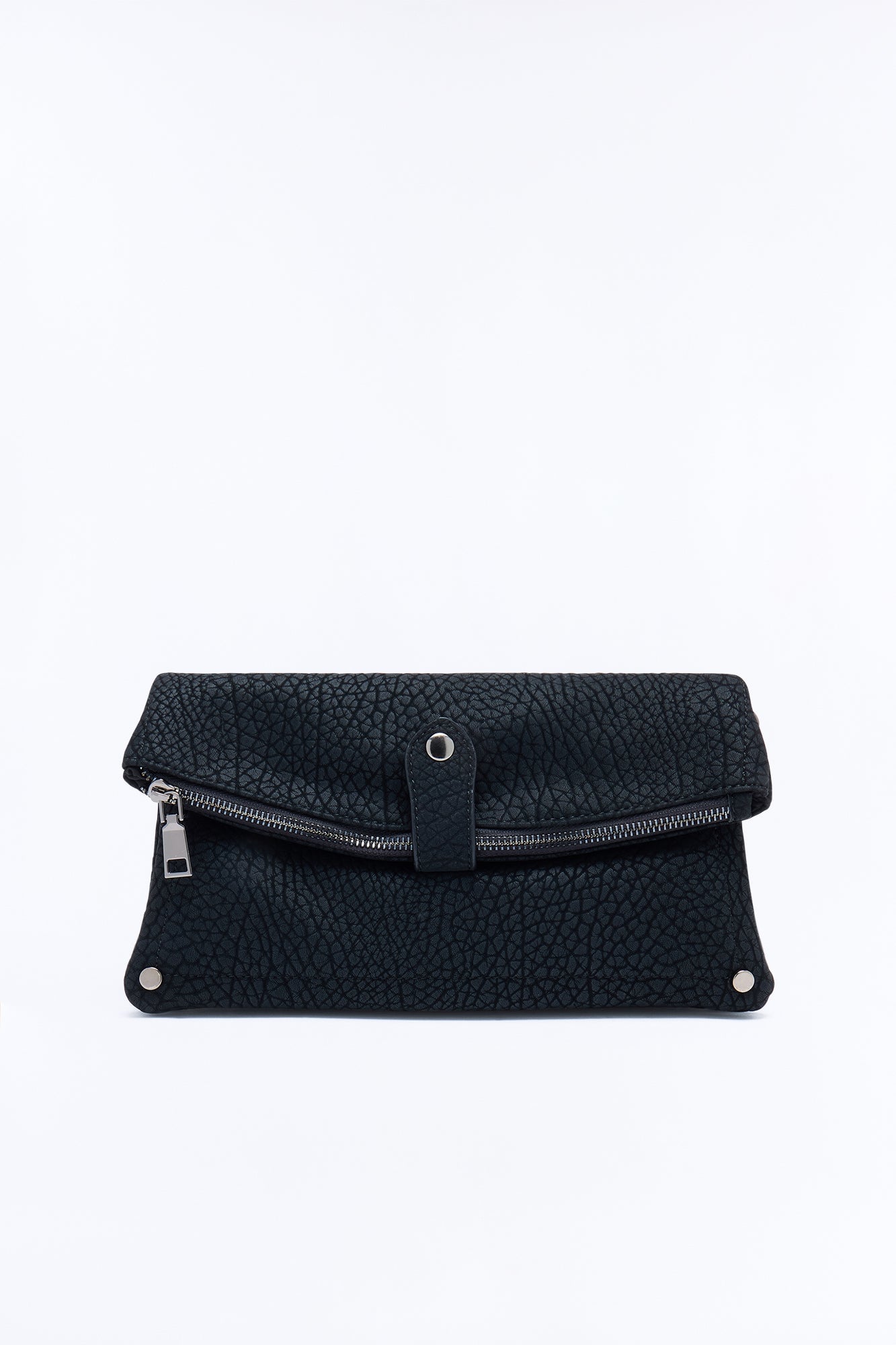 Secret Romance Faux Leather Clutch - Black image 2