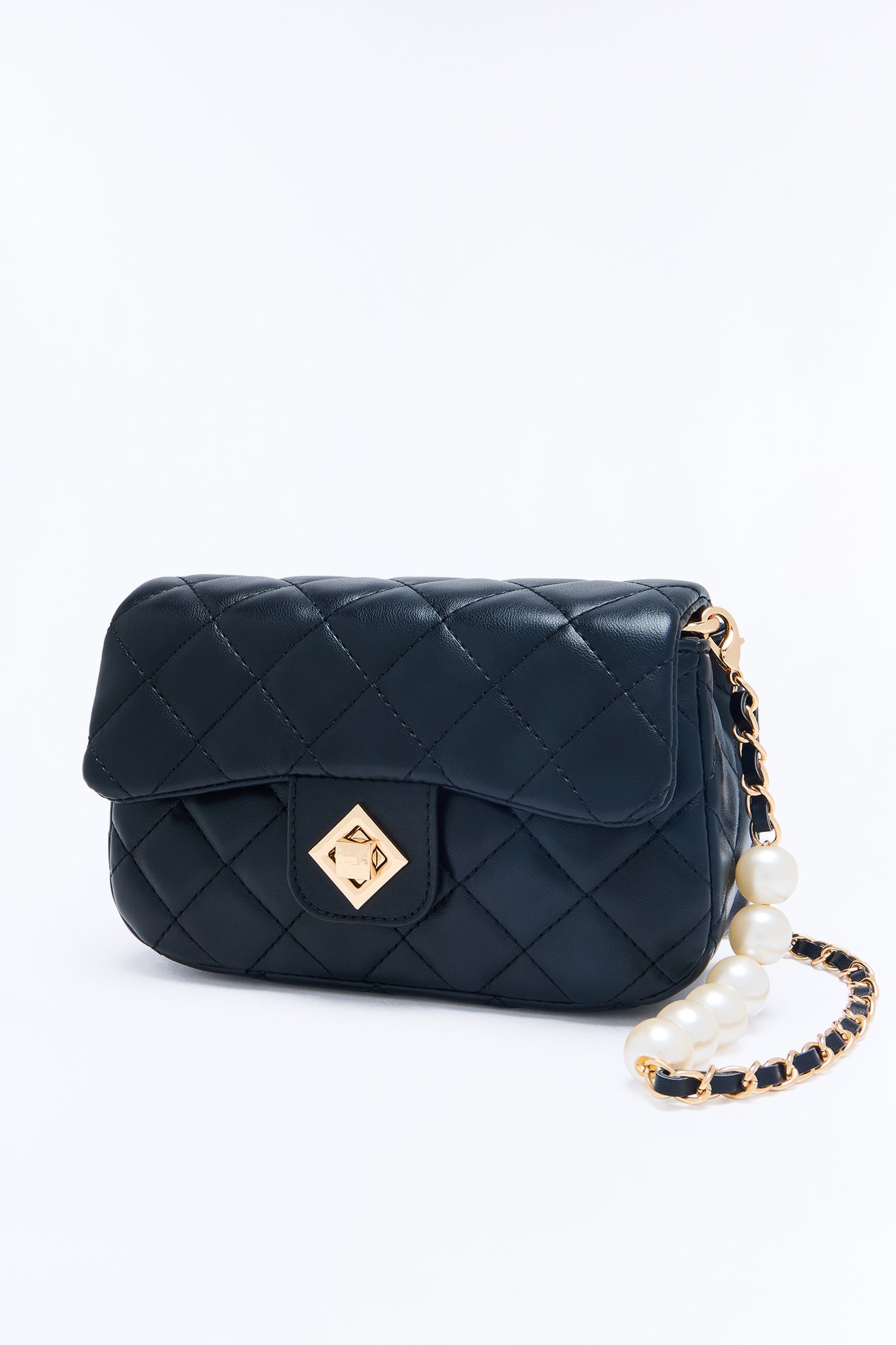 Late Night Sway Faux Leather Handbag - Black image 3