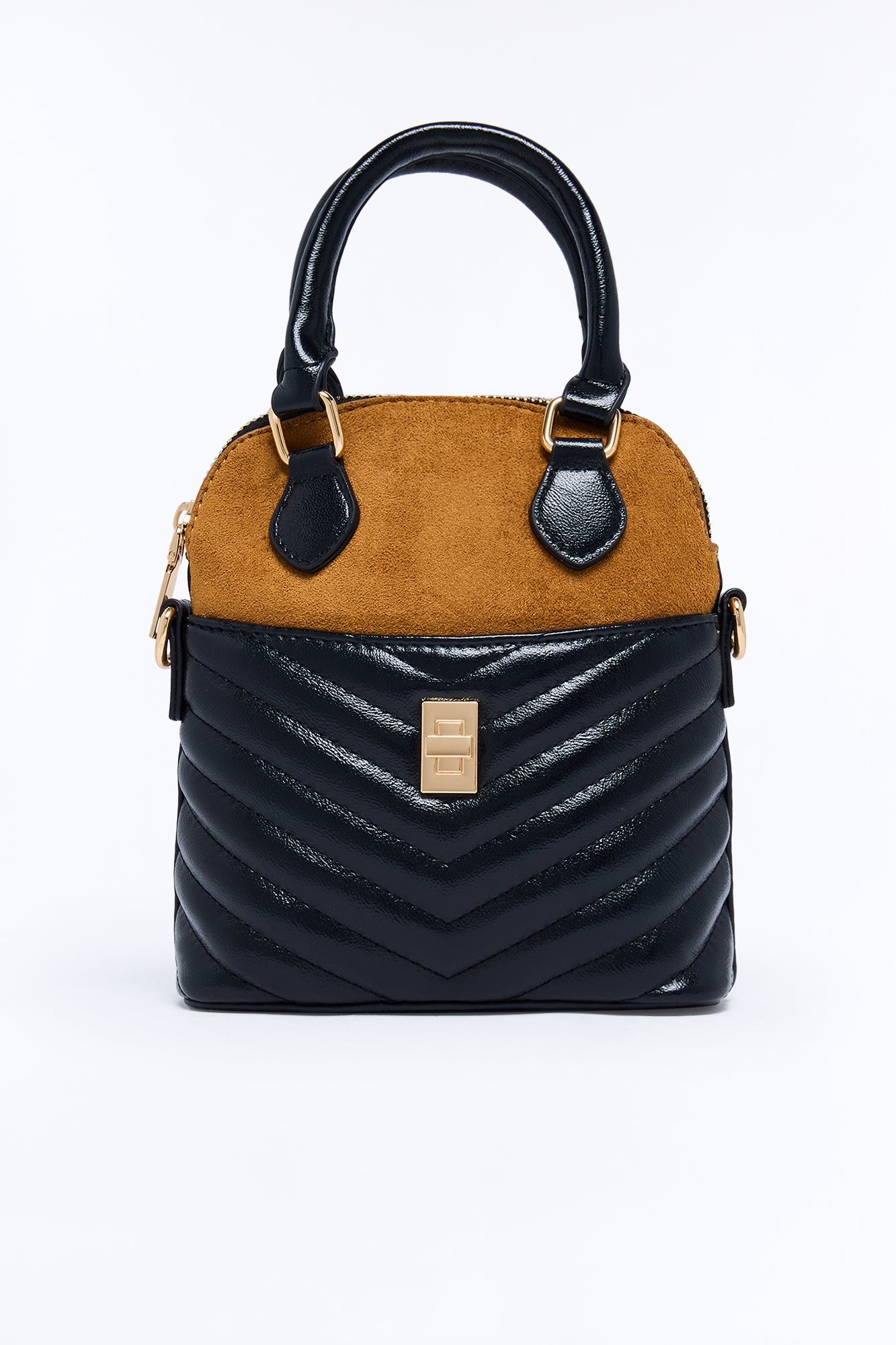 Show Me Love Faux Leather Handbag - Black/combo image 4