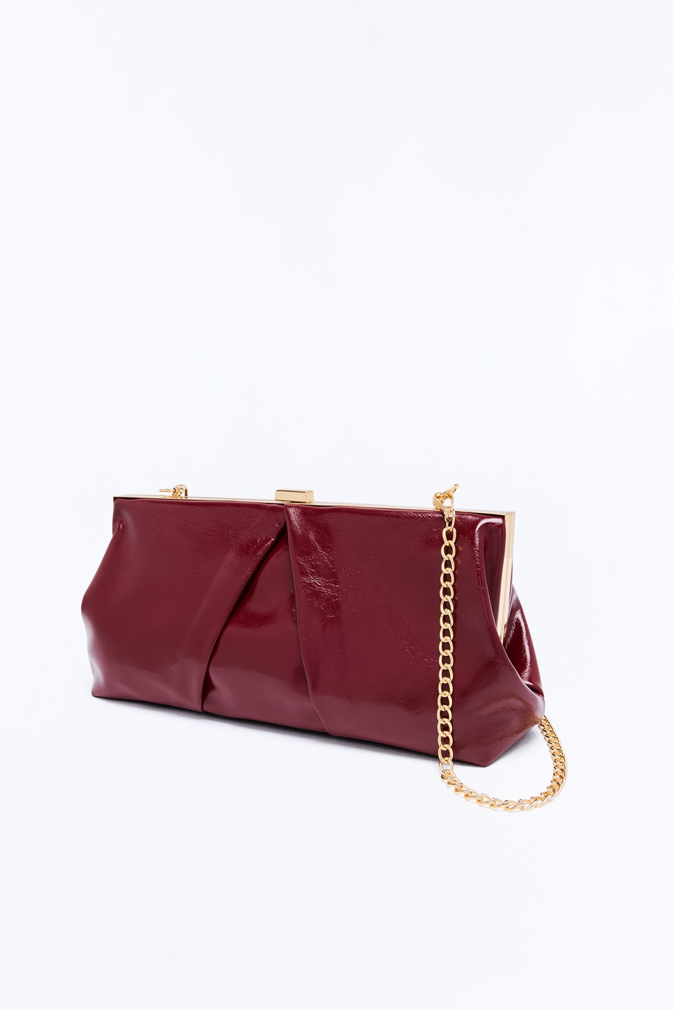 Orchestra Seats Faux Leather Clutch - Burgundy image 3
