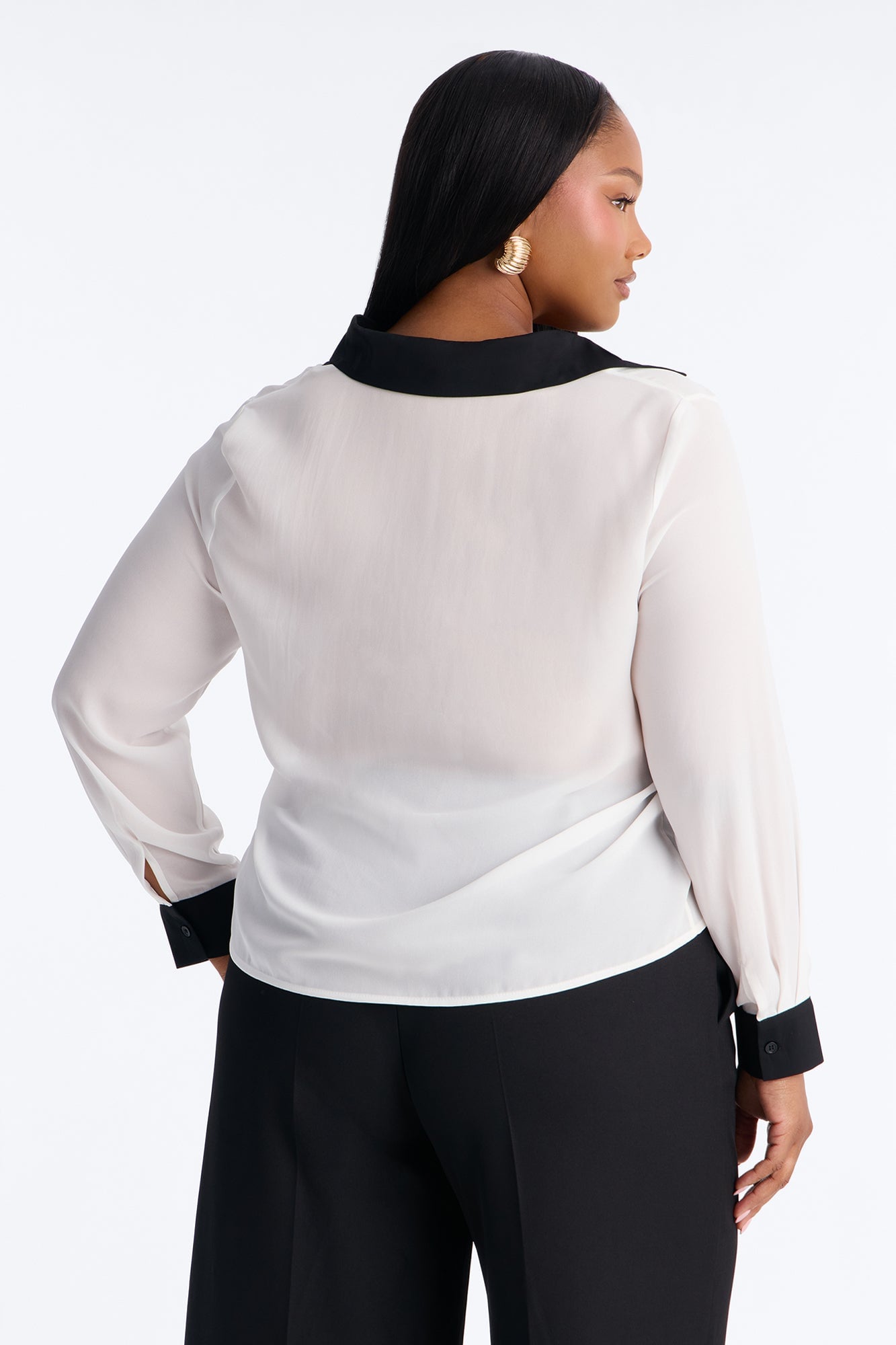 Next Meeting Colorblock Shirt - White/Black image 4