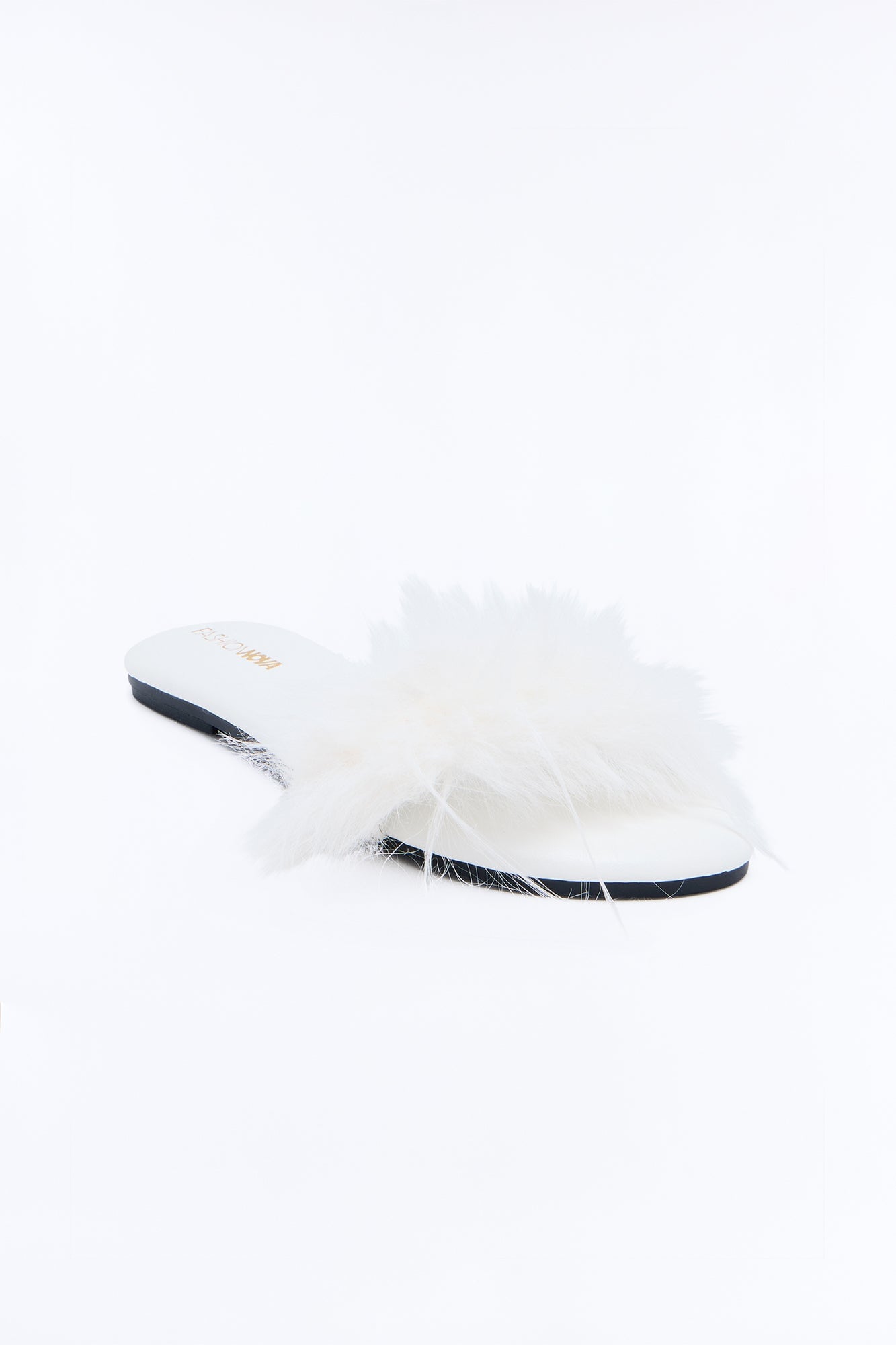 Marno Feather Trim Sandals - White image 4