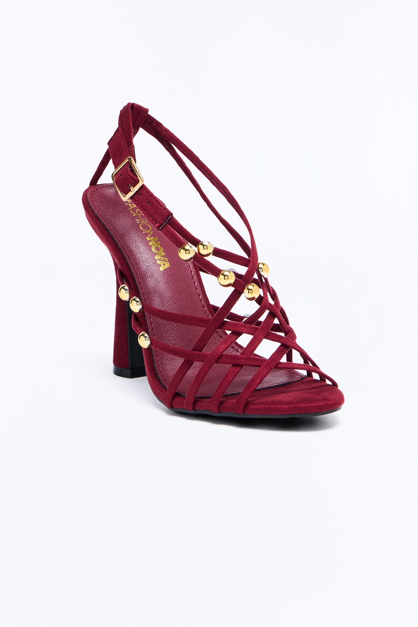 Eliette Suede Slingback Heels - Wine image 4