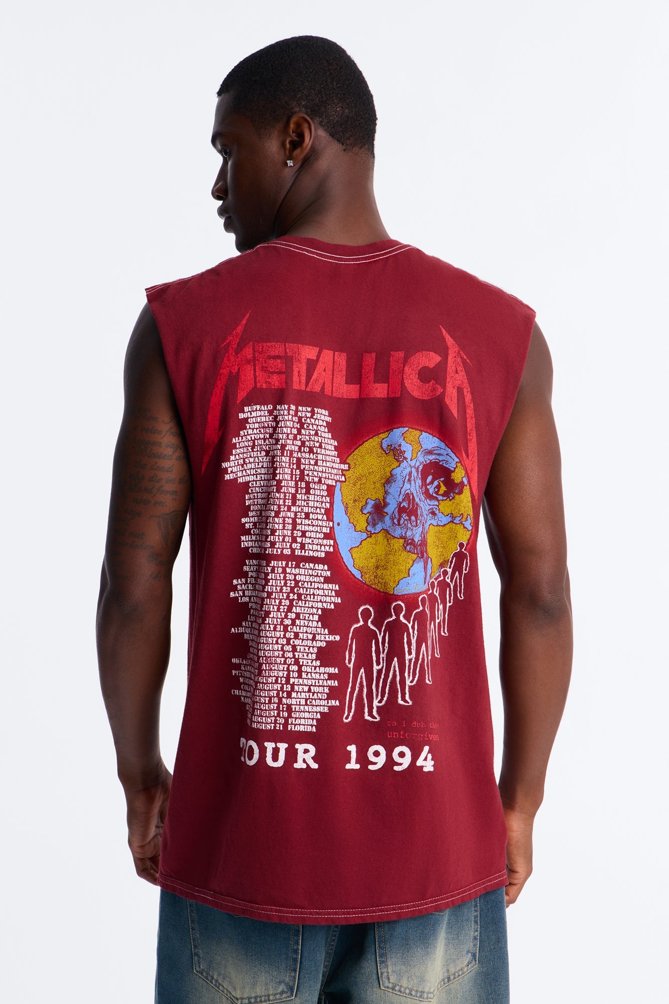 Metallica Unforgiven Executioner Vintage Muscle Tee - Red image 8
