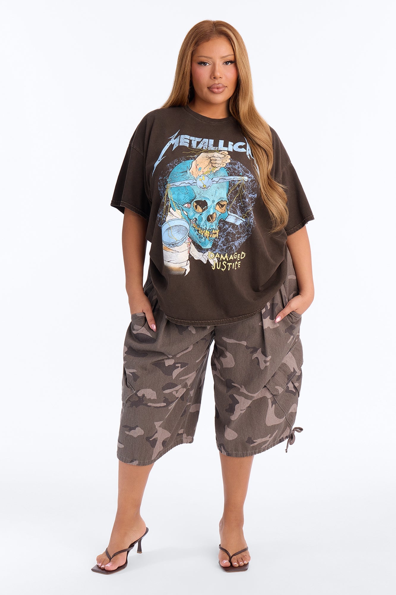 Metallica Mayhem Washed Tee - Brown image 2