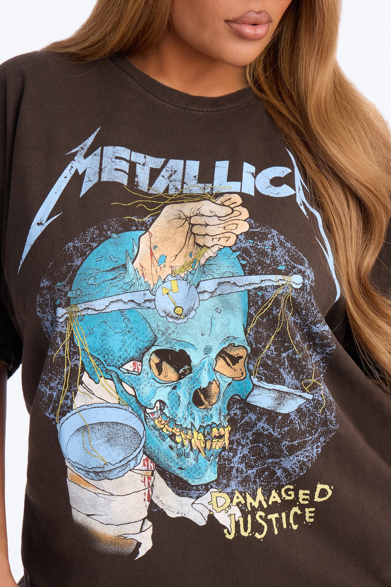 Metallica Mayhem Washed Tee - Brown image 3