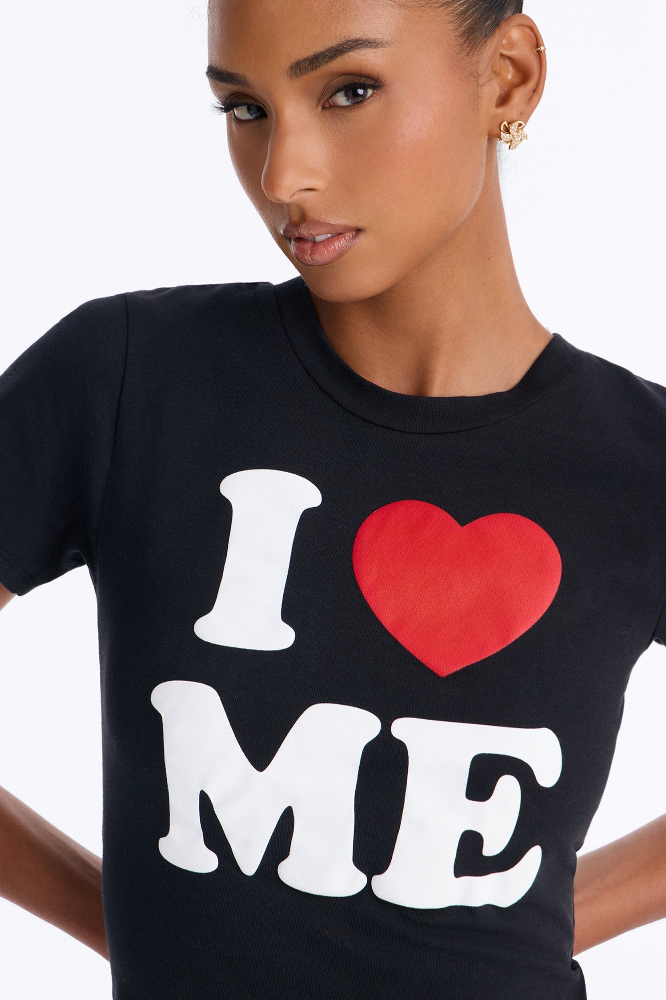 I Love Me Baby Tee - Black image 4