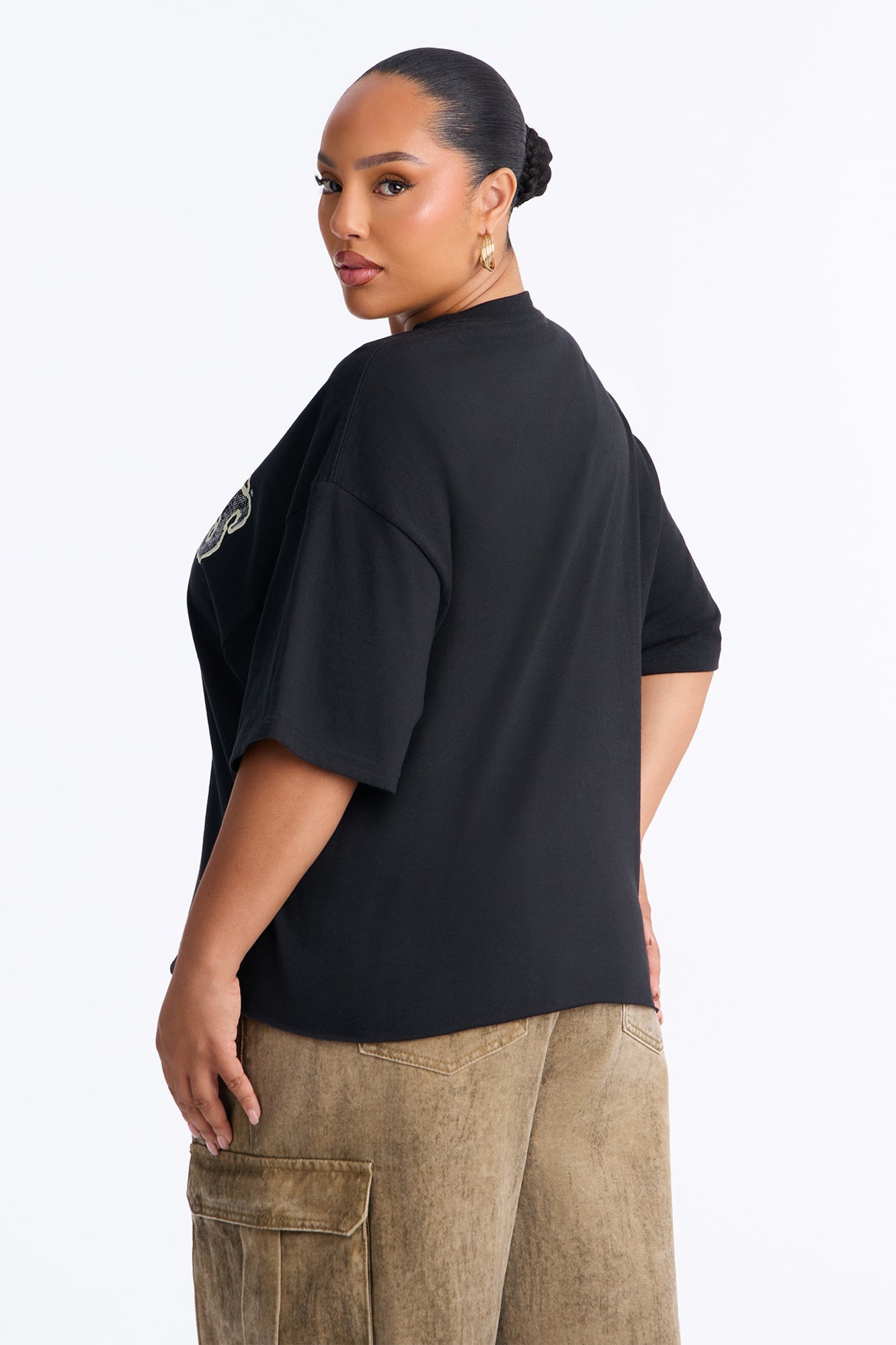 Misfits Iconic Logo Oversized Tee - Black image 4