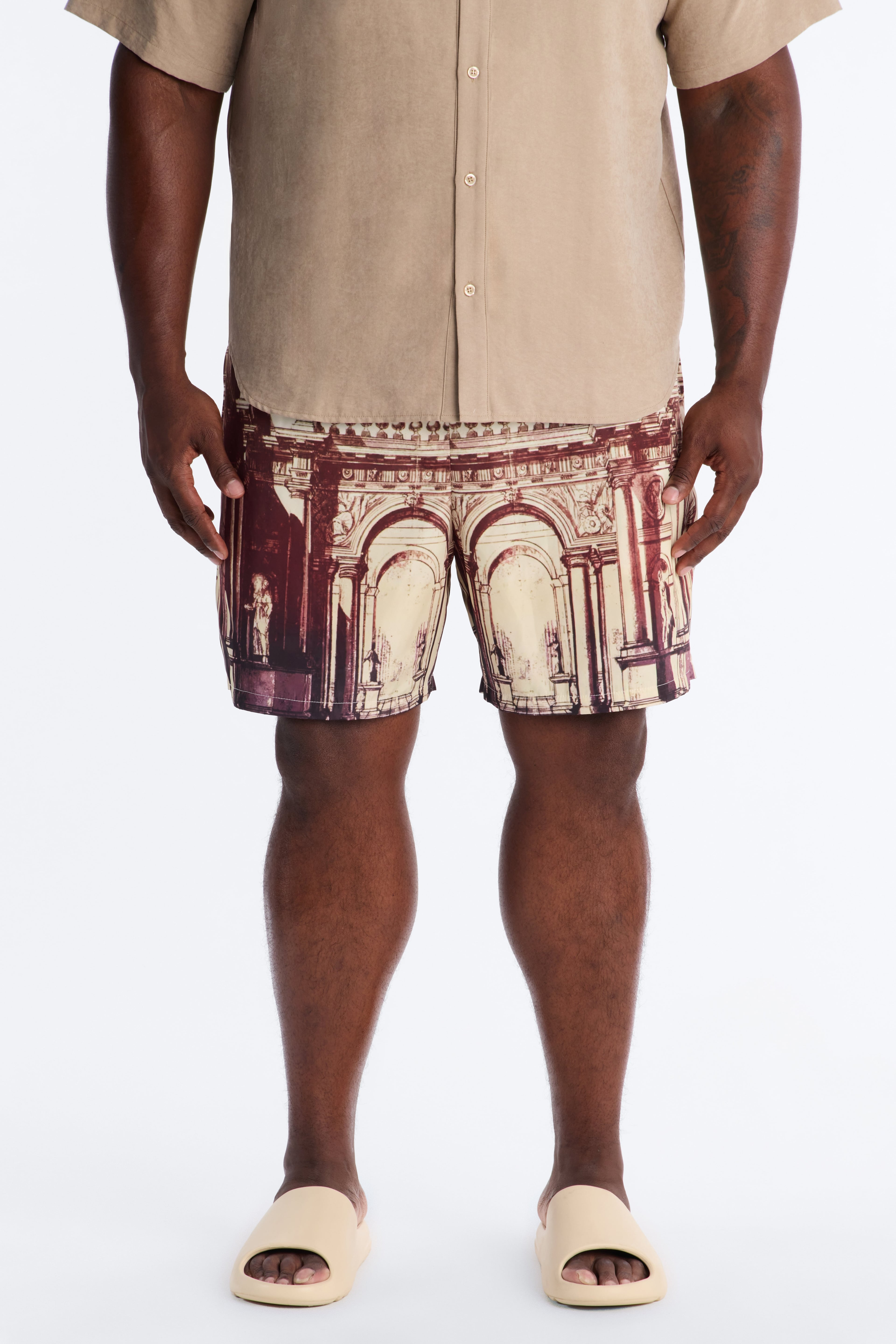 Olympus Arches Swim Trunk 7″ - Tan image 2