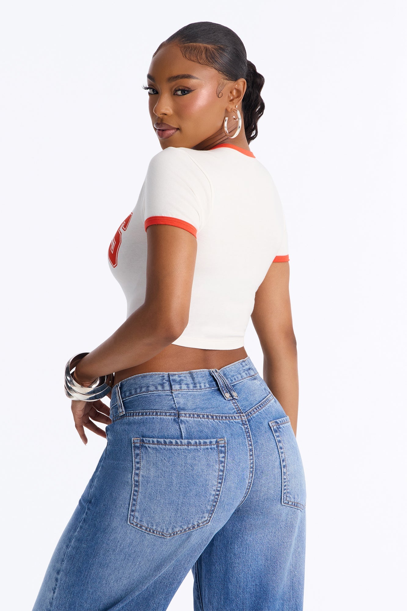 Texas Drinks Up Ringer Baby Tee - Ivory/combo image 4