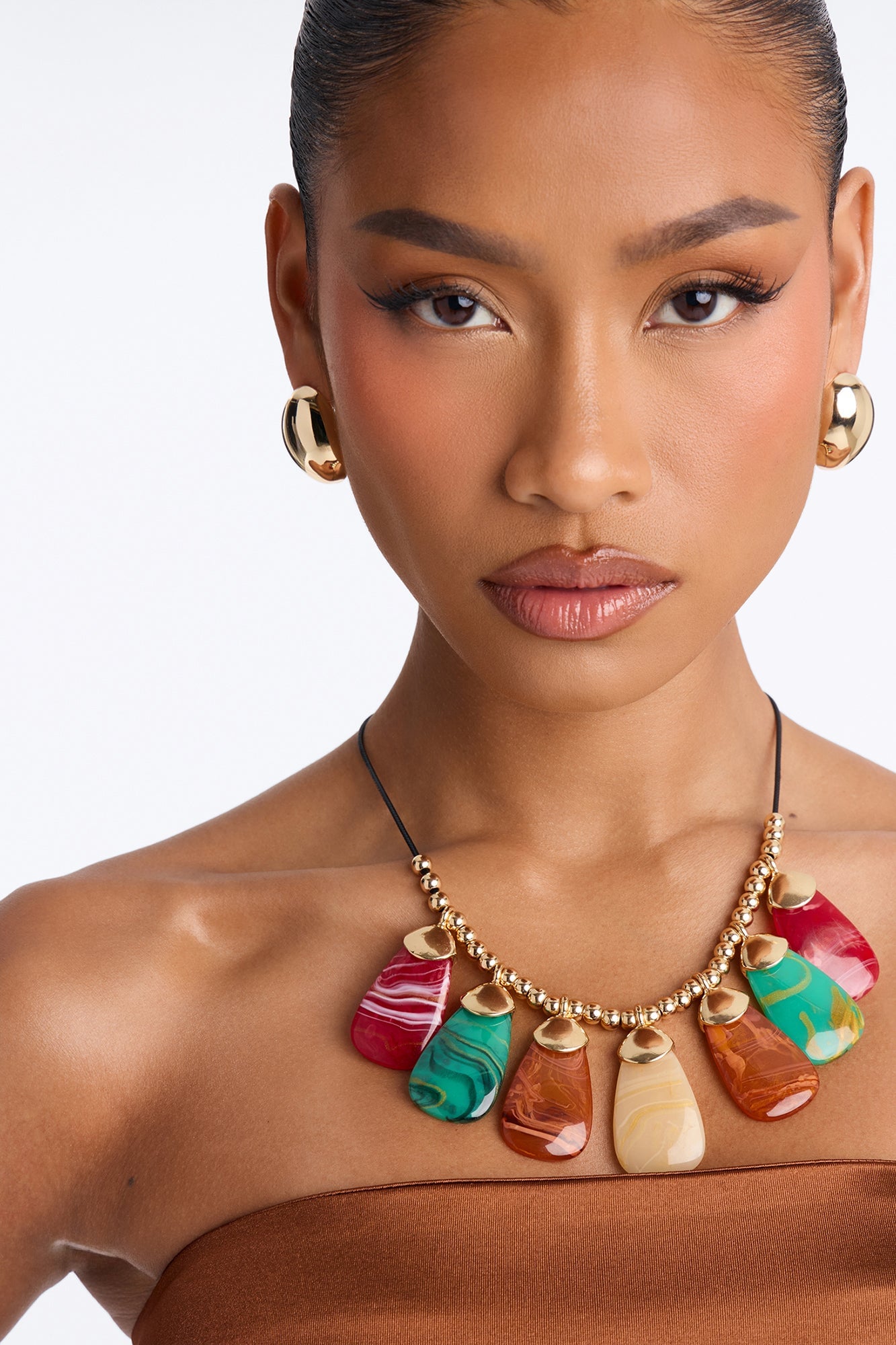 Cabana Cool Down Jeweled Necklace - Multi Color image 2