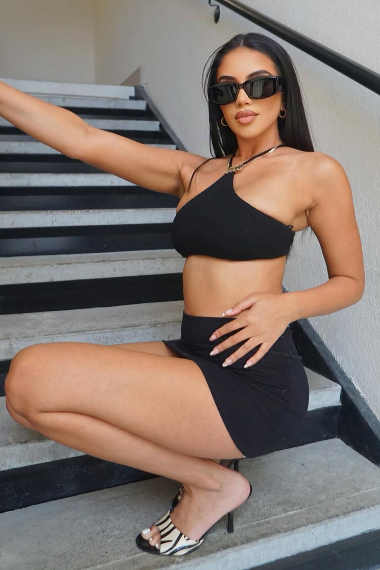 Melanie Micro Mini Skirt - Black image 5