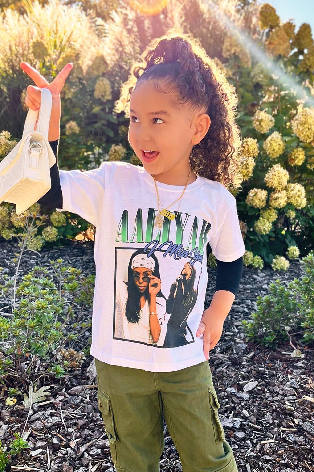 Mini Aaliyah I Miss You Top - White image 1