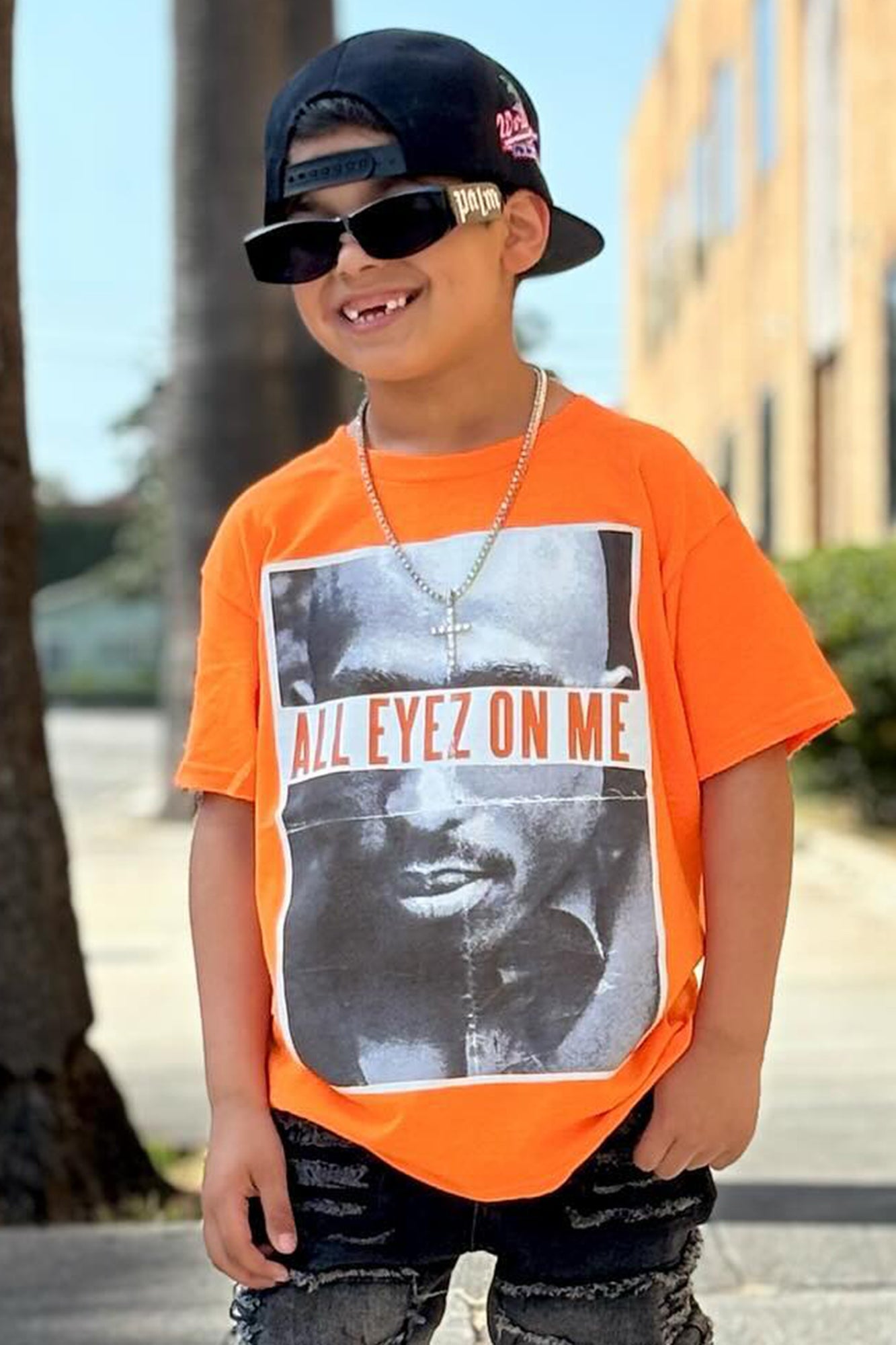 Mini All Eyes On Me Top - Orange image 2