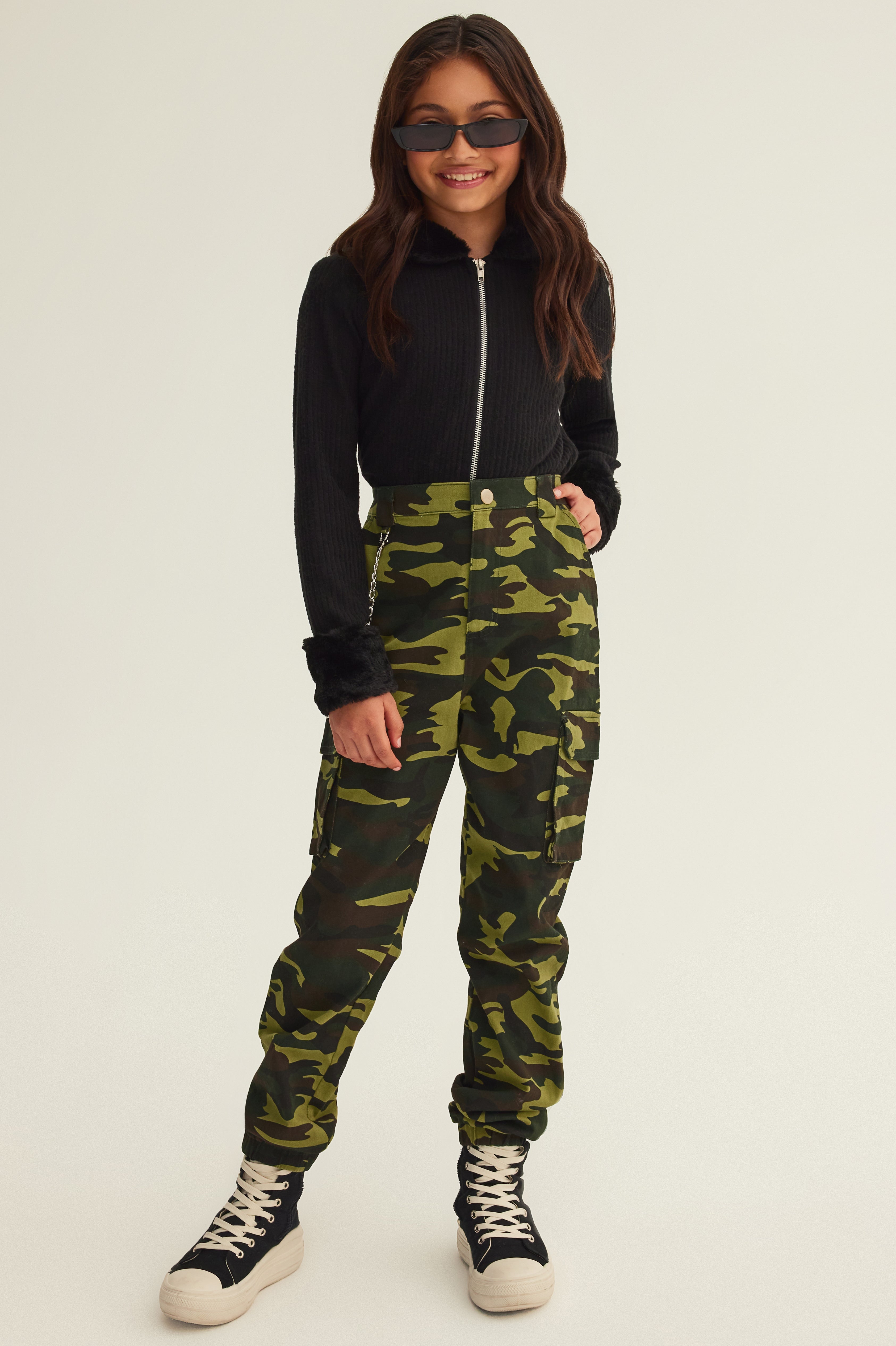 Mini Arya Cargo Joggers - Camouflage image 3
