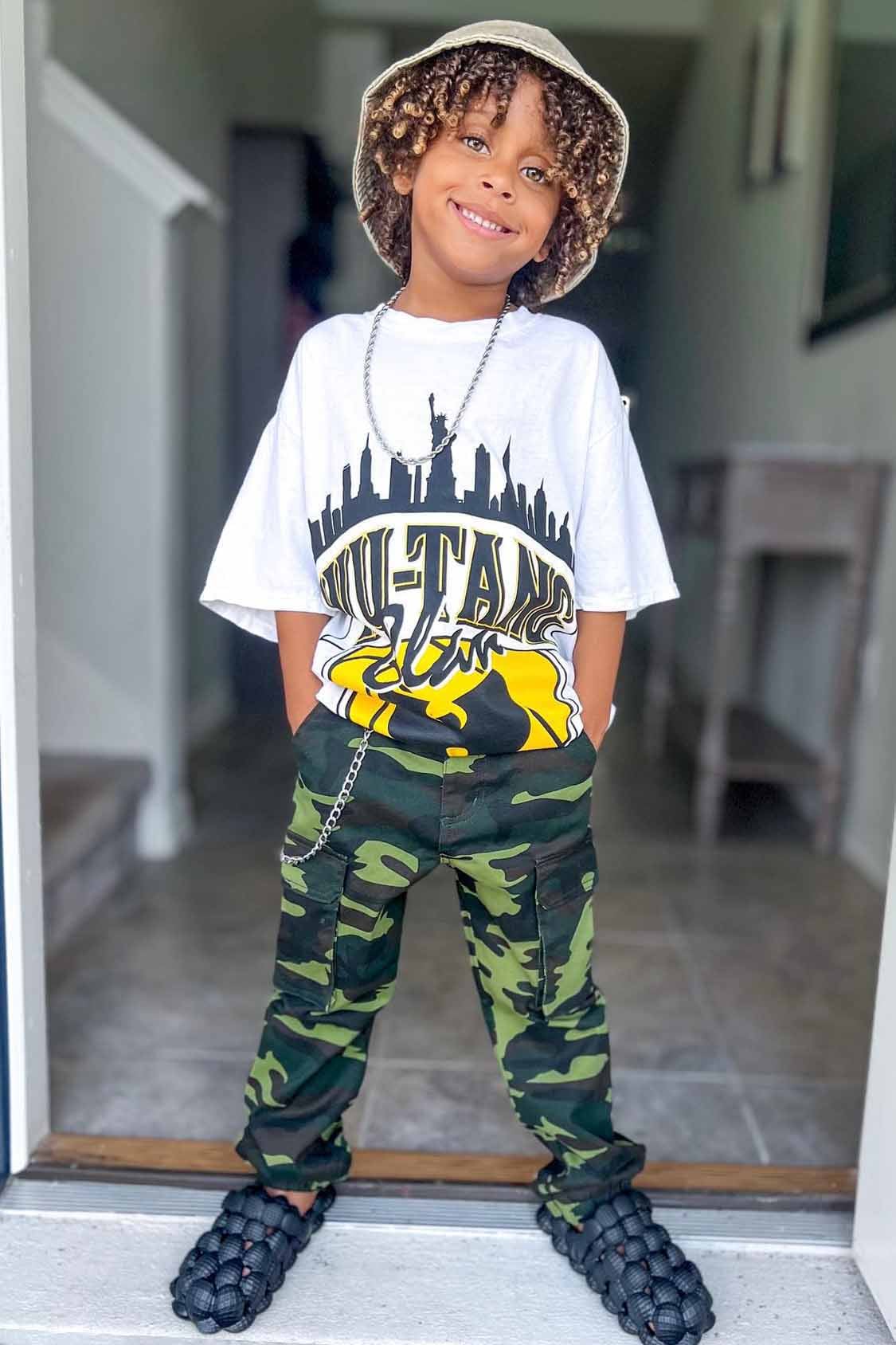 Mini Arya Cargo Joggers - Camouflage image 2