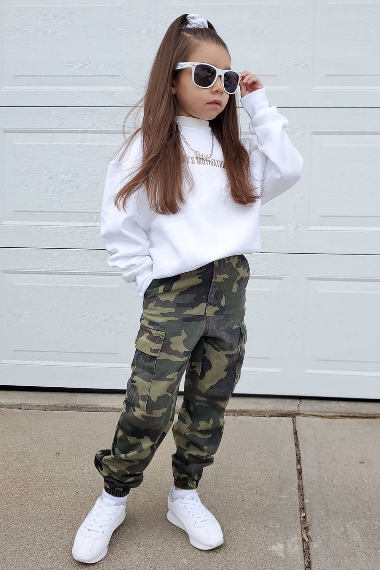 Mini Cadet Kim Oversized Camo Pants - Camouflage image 4