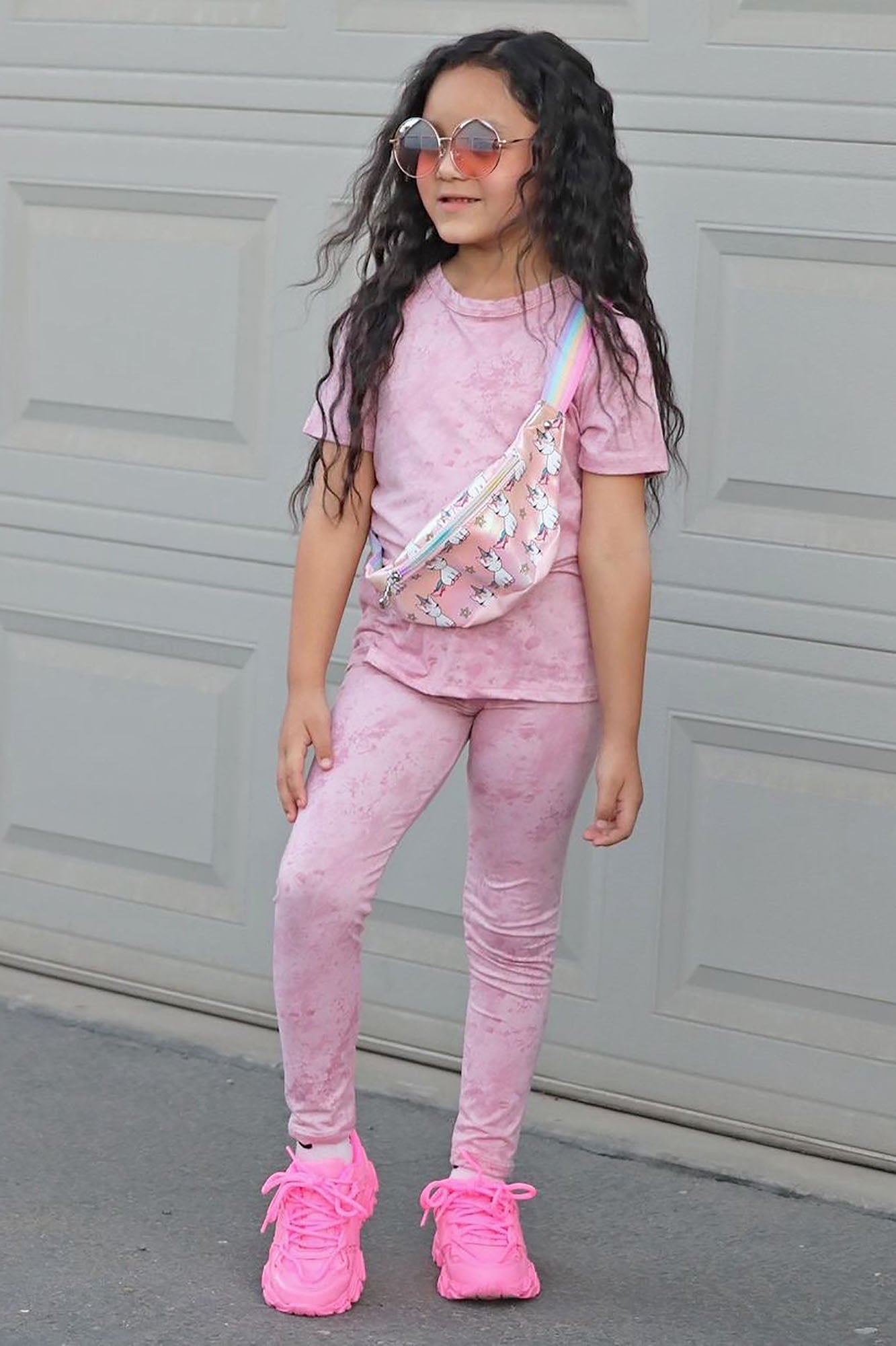 Mini Chelsea Legging Set - Pink image 3
