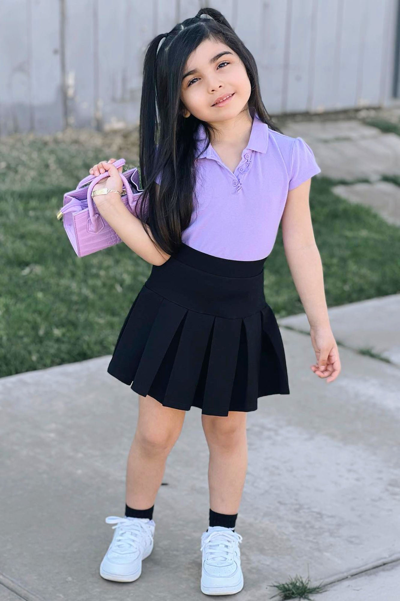 Mini Good Girl Pleated Skirt - Black image 6