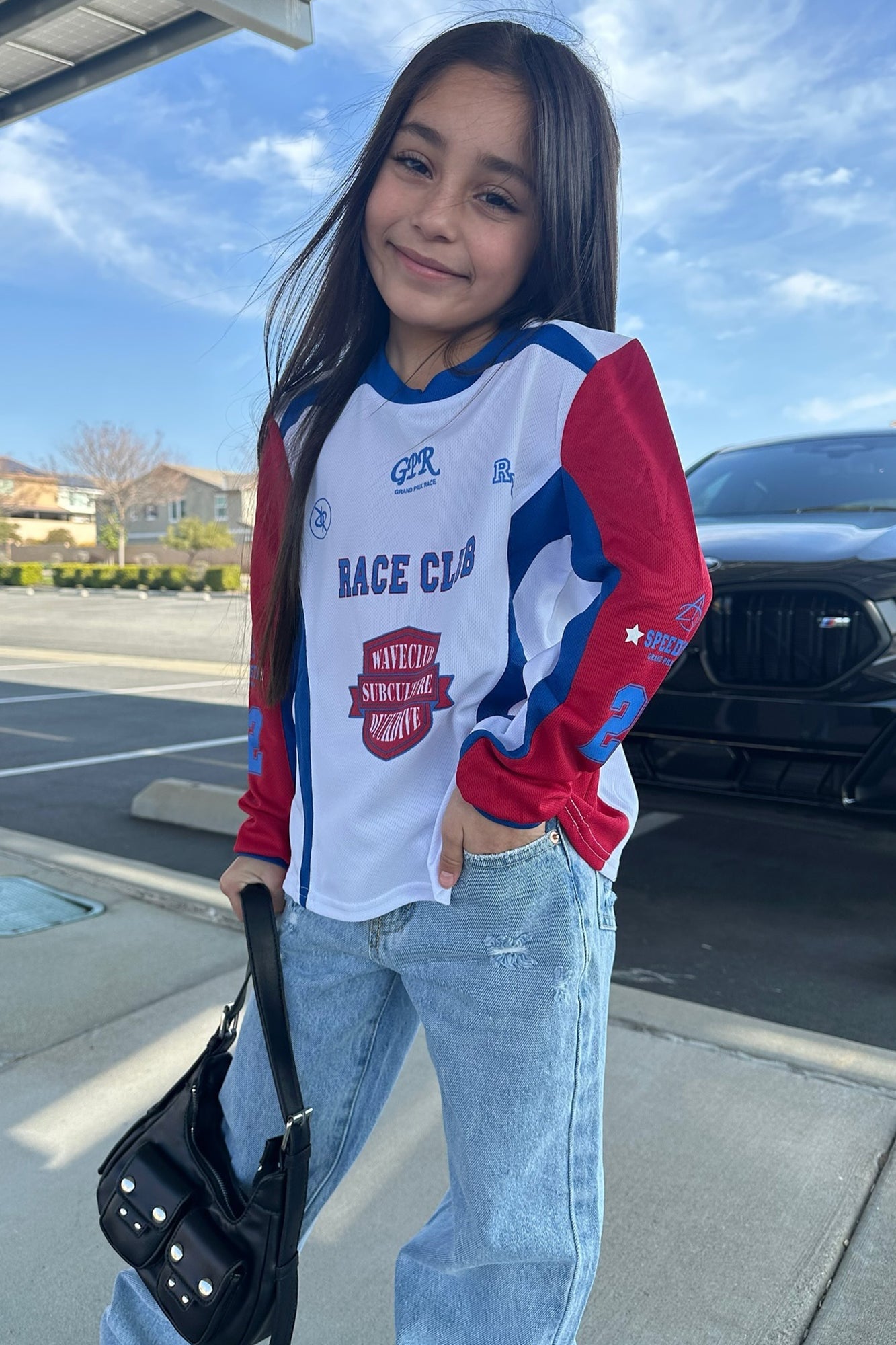 Mini Hot Shot Race Club Jersey Tee - White/combo image 3
