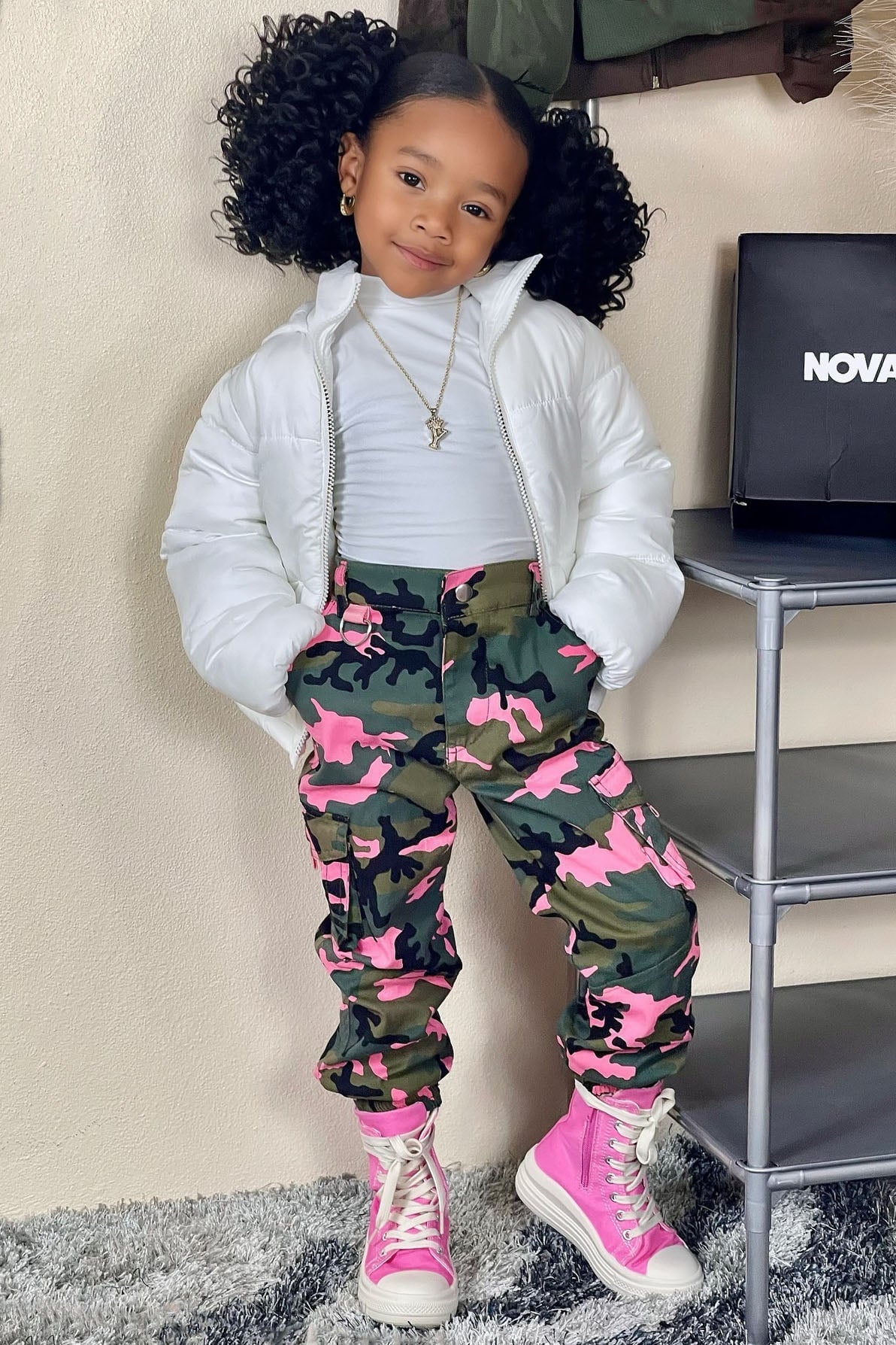 Mini Leave It Up To Me Cargo Joggers - Camouflage image 1